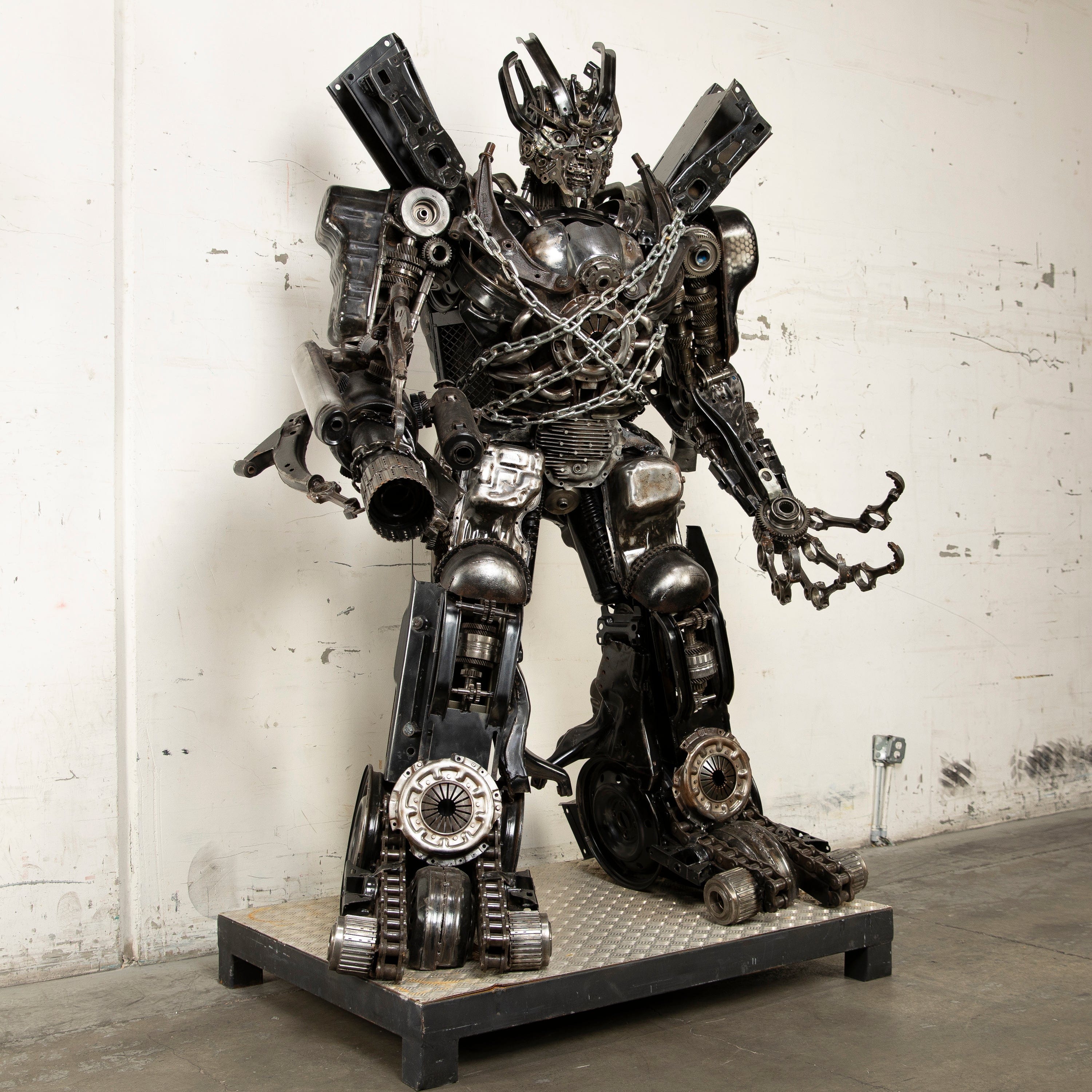 Kalifano Recycled Metal Art 97" Megatron Inspired Recycled Metal Art Sculpture RMS-MEG230-S07