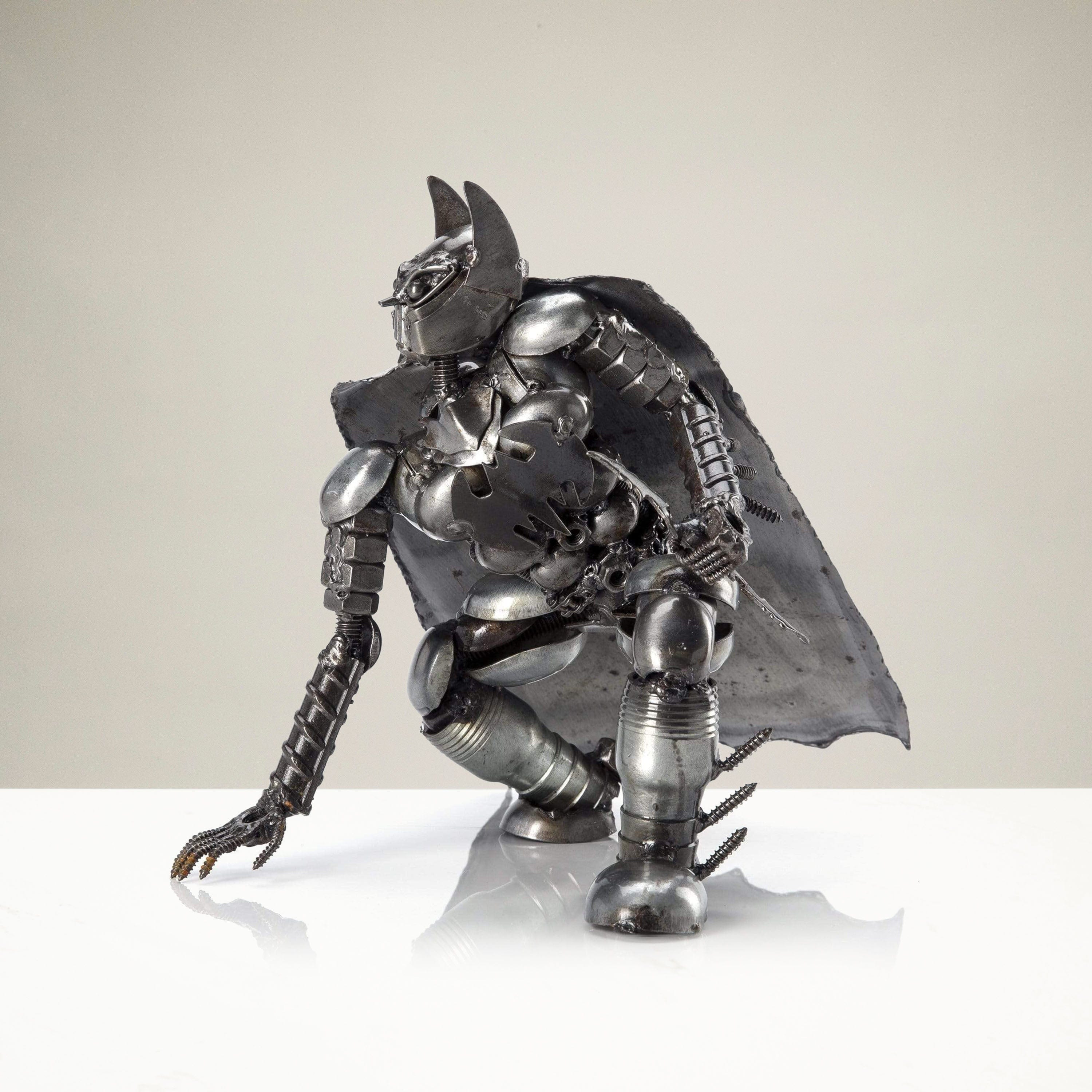 Kalifano Recycled Metal Art Batman with Batarang Inspired Recycled Metal Sculpture RMS-700BMB-N