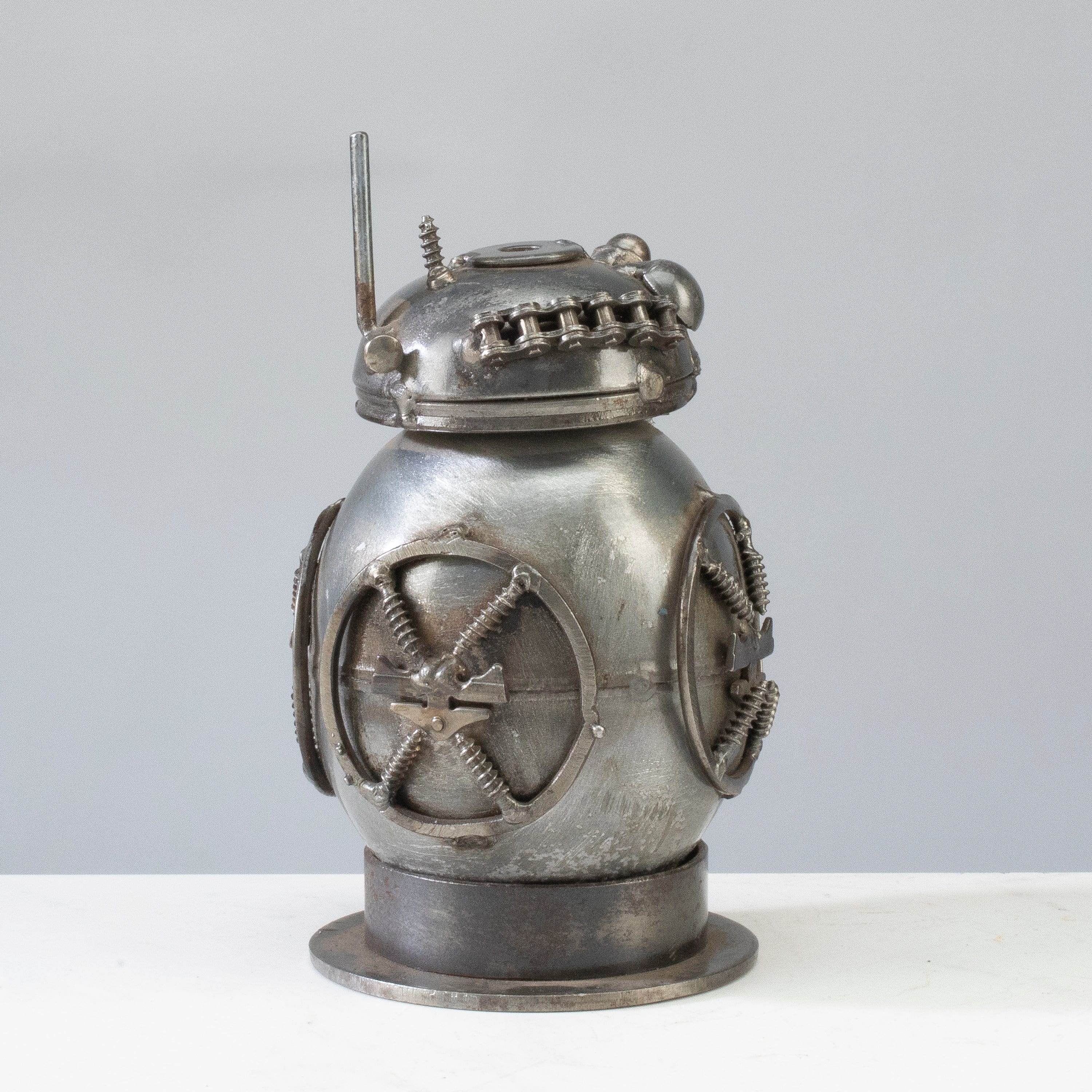 Kalifano Recycled Metal Art BB8 Star Wars Inspired Recycled Metal Sculpture RMS-250BB8-N