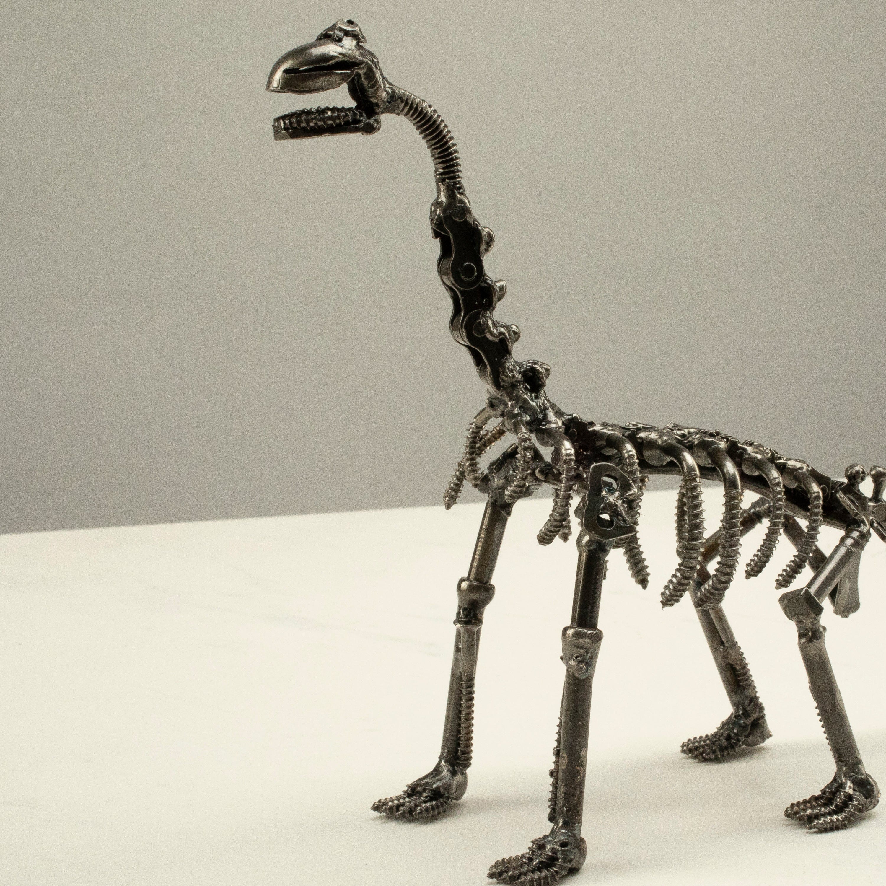 KALIFANO Recycled Metal Art Brachiosaurus Recycled Metal Sculpture RMS-300BRO-N