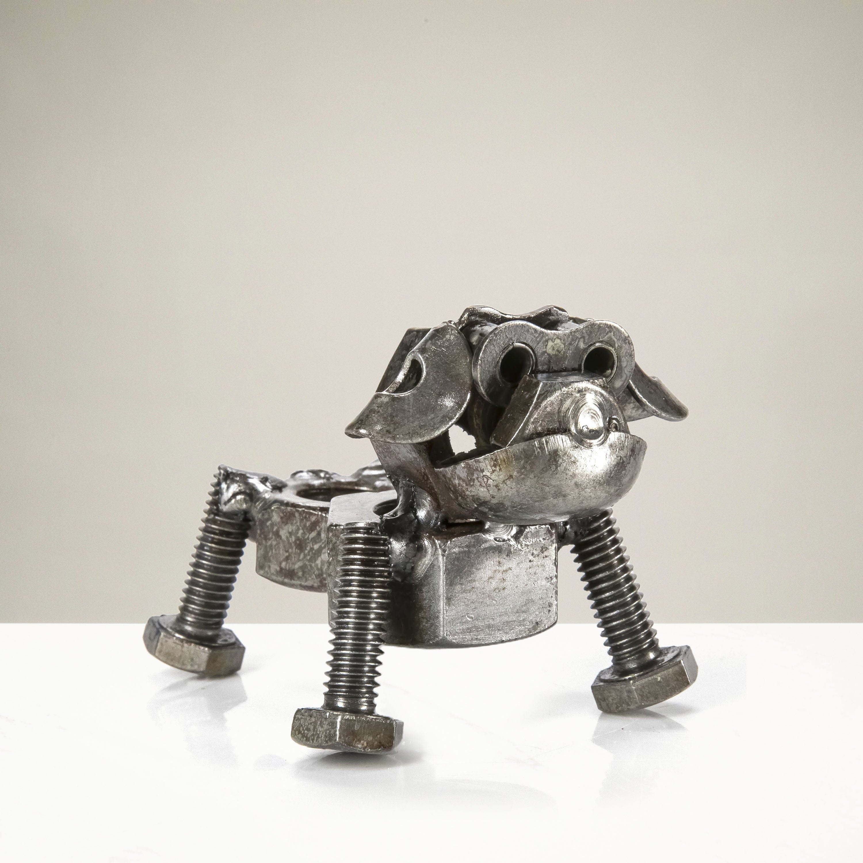 Kalifano Recycled Metal Art Dog Recycled Metal Sculpture RMS-100DOG-N
