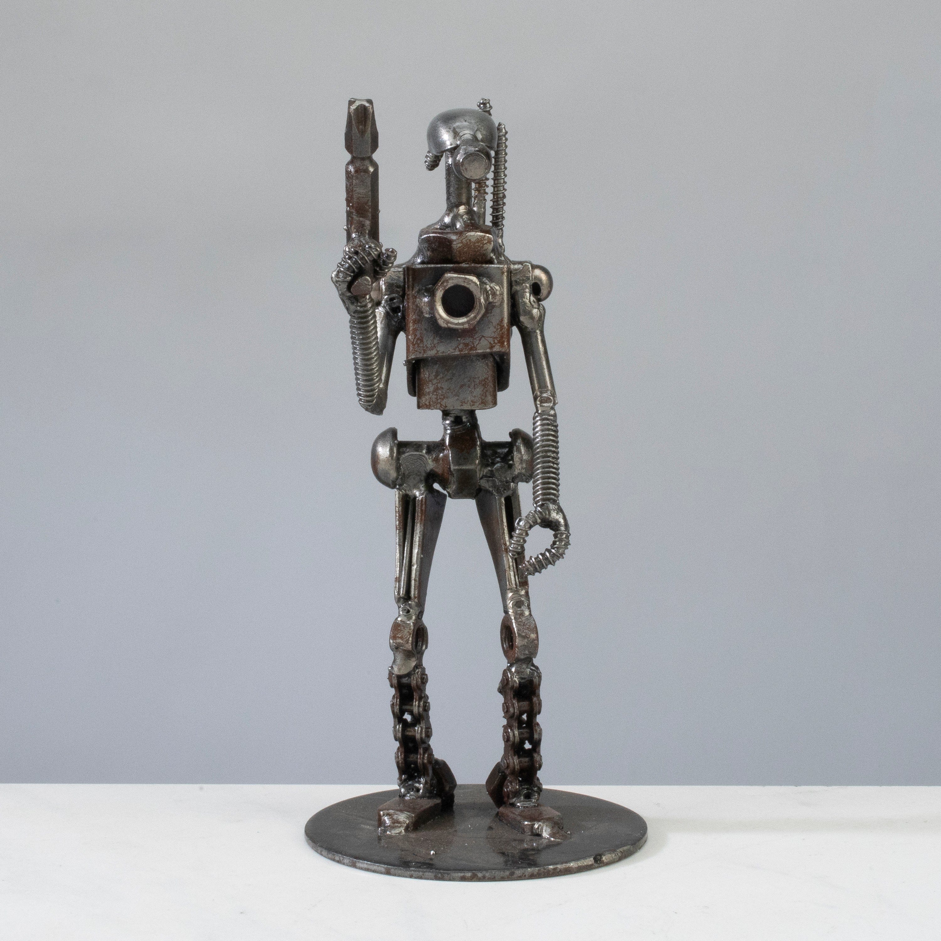 Kalifano Recycled Metal Art Droid Star Wars Inspired Recycled Metal Sculpture RMS-250DR-N