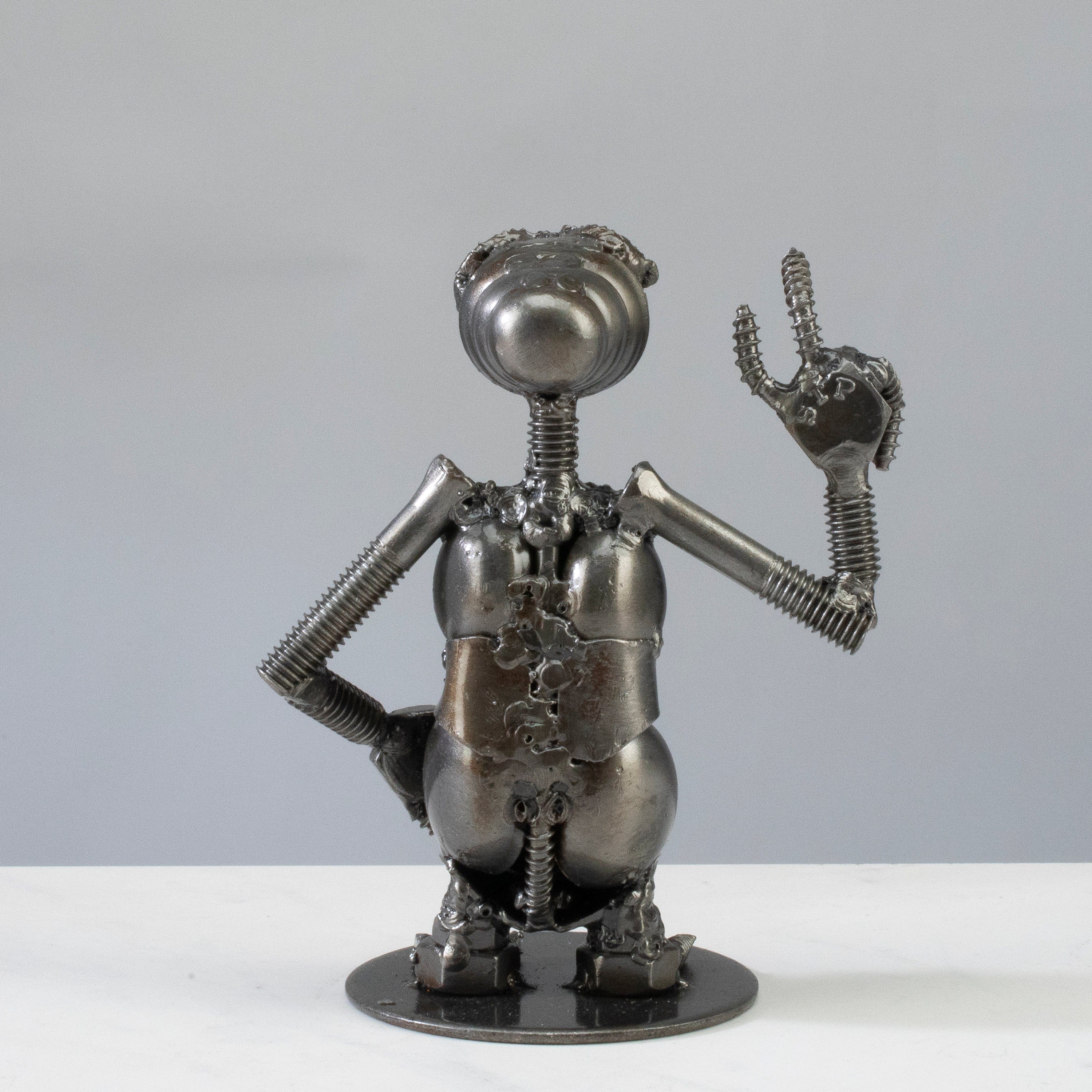 Kalifano Recycled Metal Art ET Inspired Recycled Metal Sculpture RMS-300ET-N