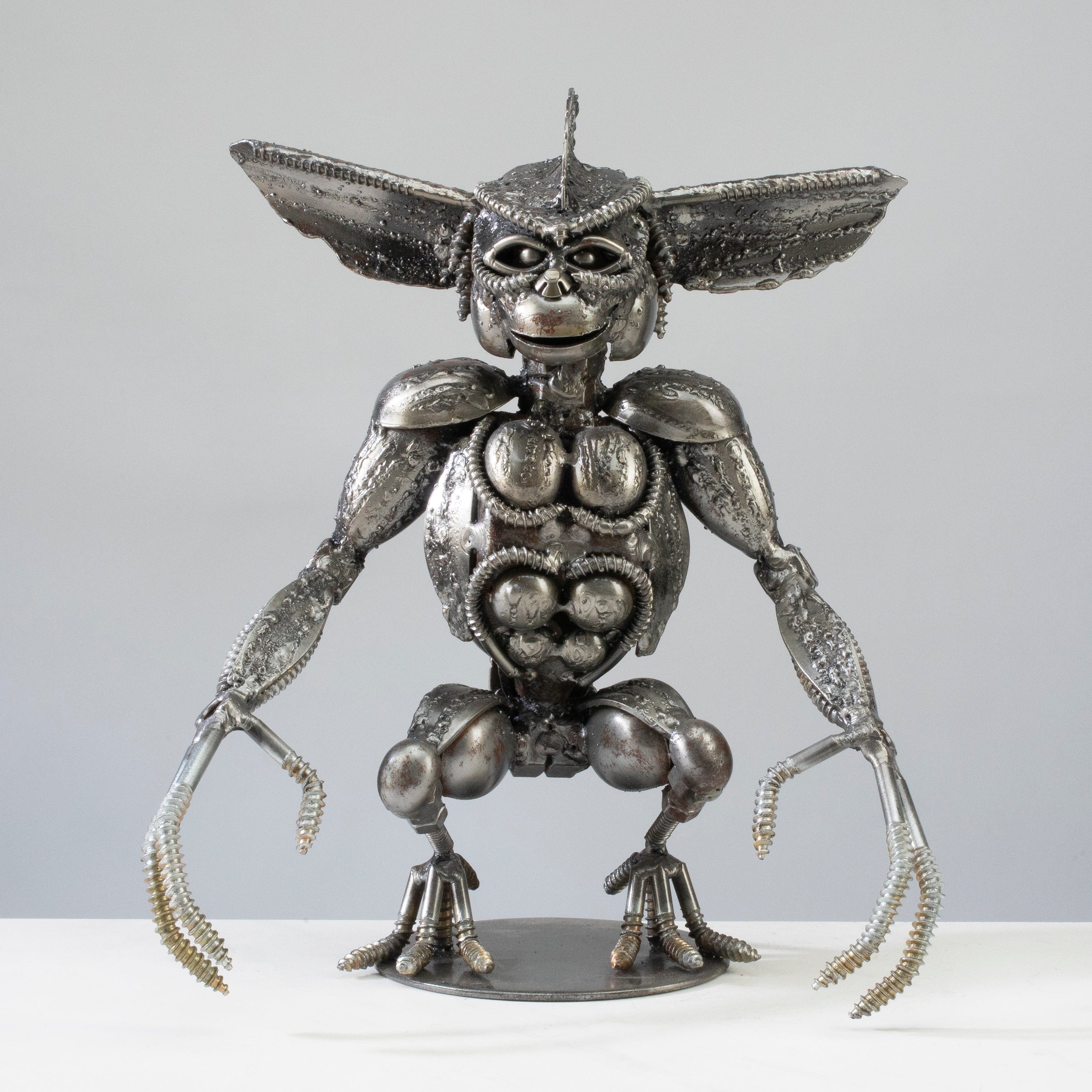 Kalifano Recycled Metal Art Gremlin Inspired Recycled Metal Sculpture RMS-600GRM-N