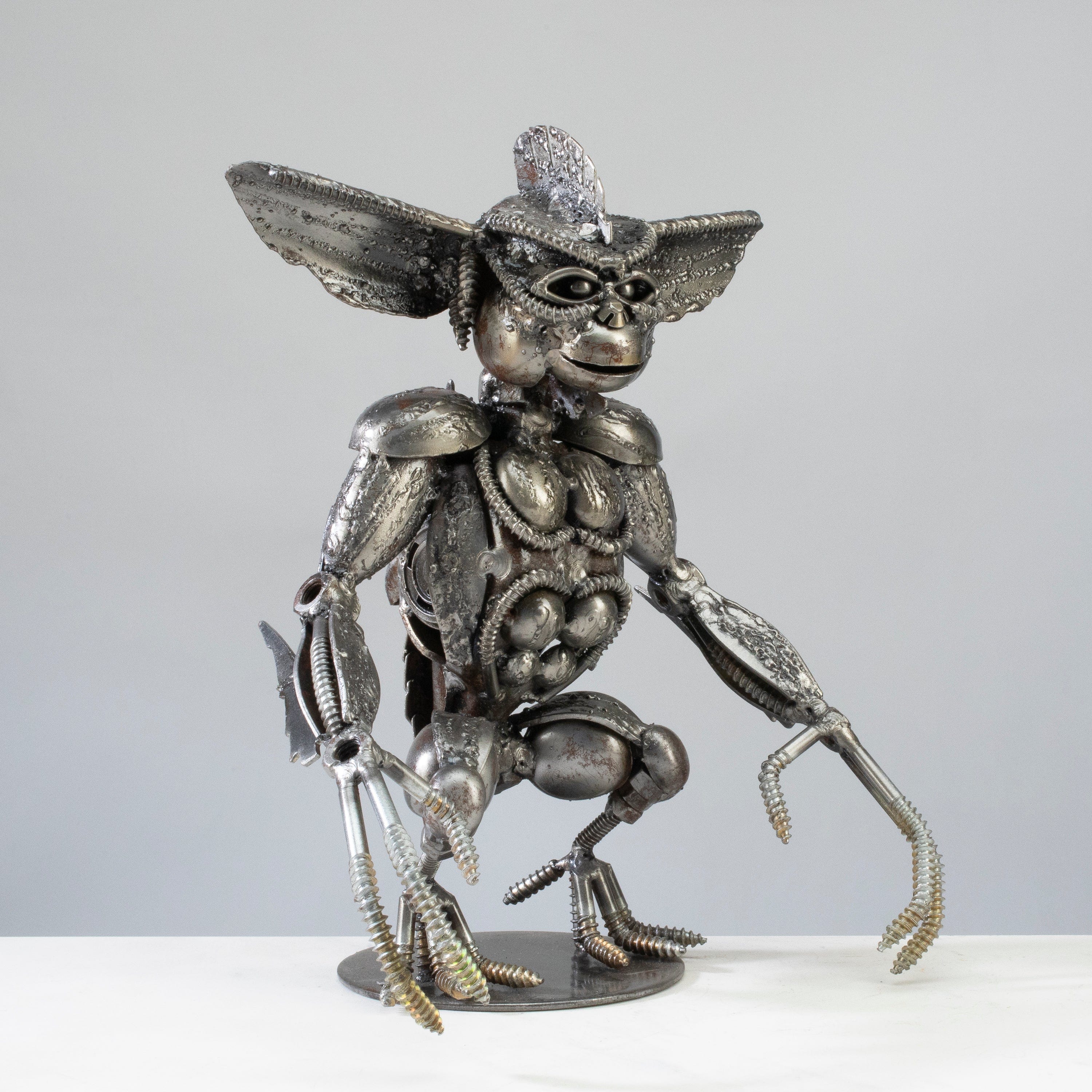 Kalifano Recycled Metal Art Gremlin Inspired Recycled Metal Sculpture RMS-600GRM-N