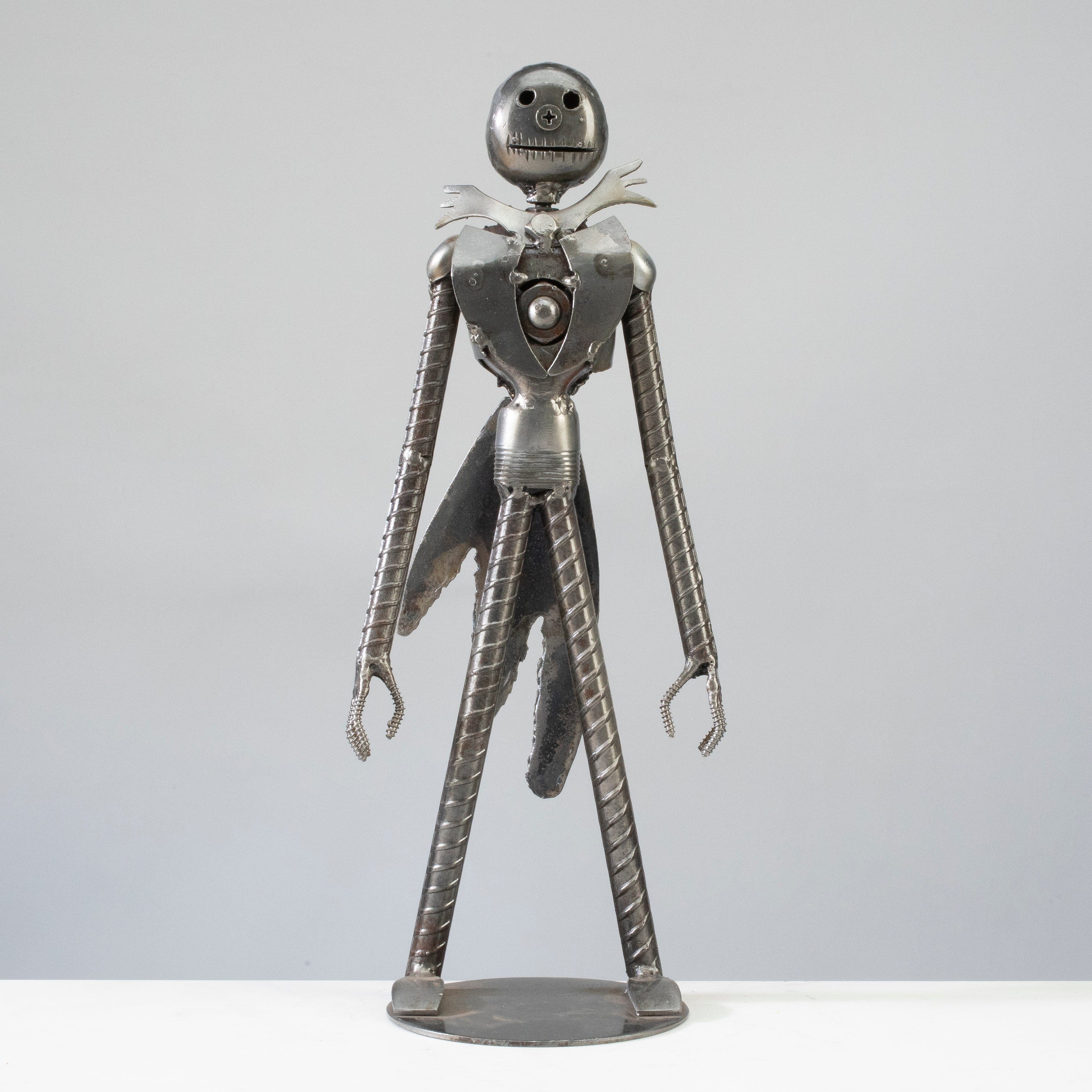 Kalifano Recycled Metal Art Jack Skelington Inspired Recycled Metal Sculpture RMS-400JSK-N