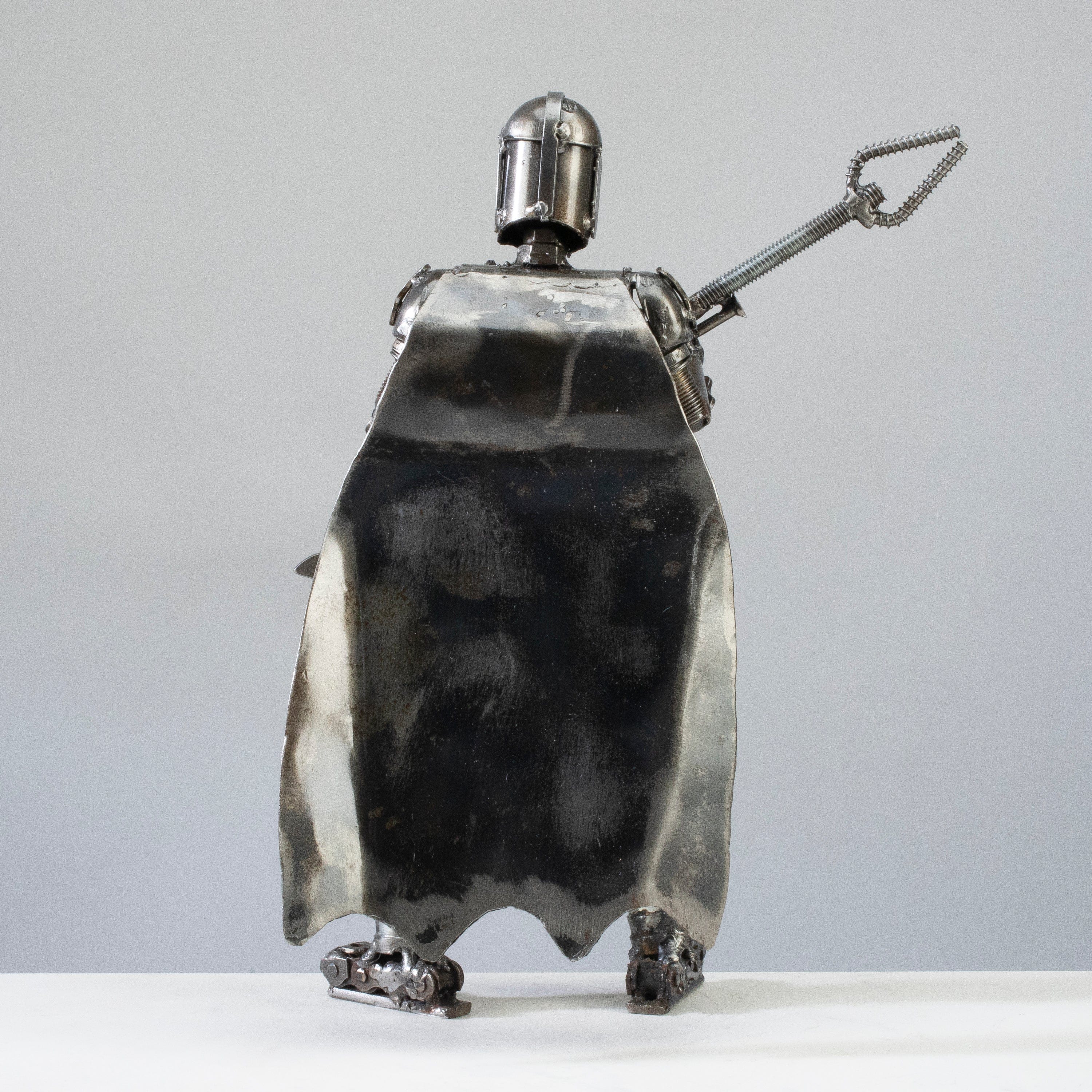 Kalifano Recycled Metal Art Mandalorian Star Wars Inspired Recycled Metal Sculpture RMS-700MAN-N