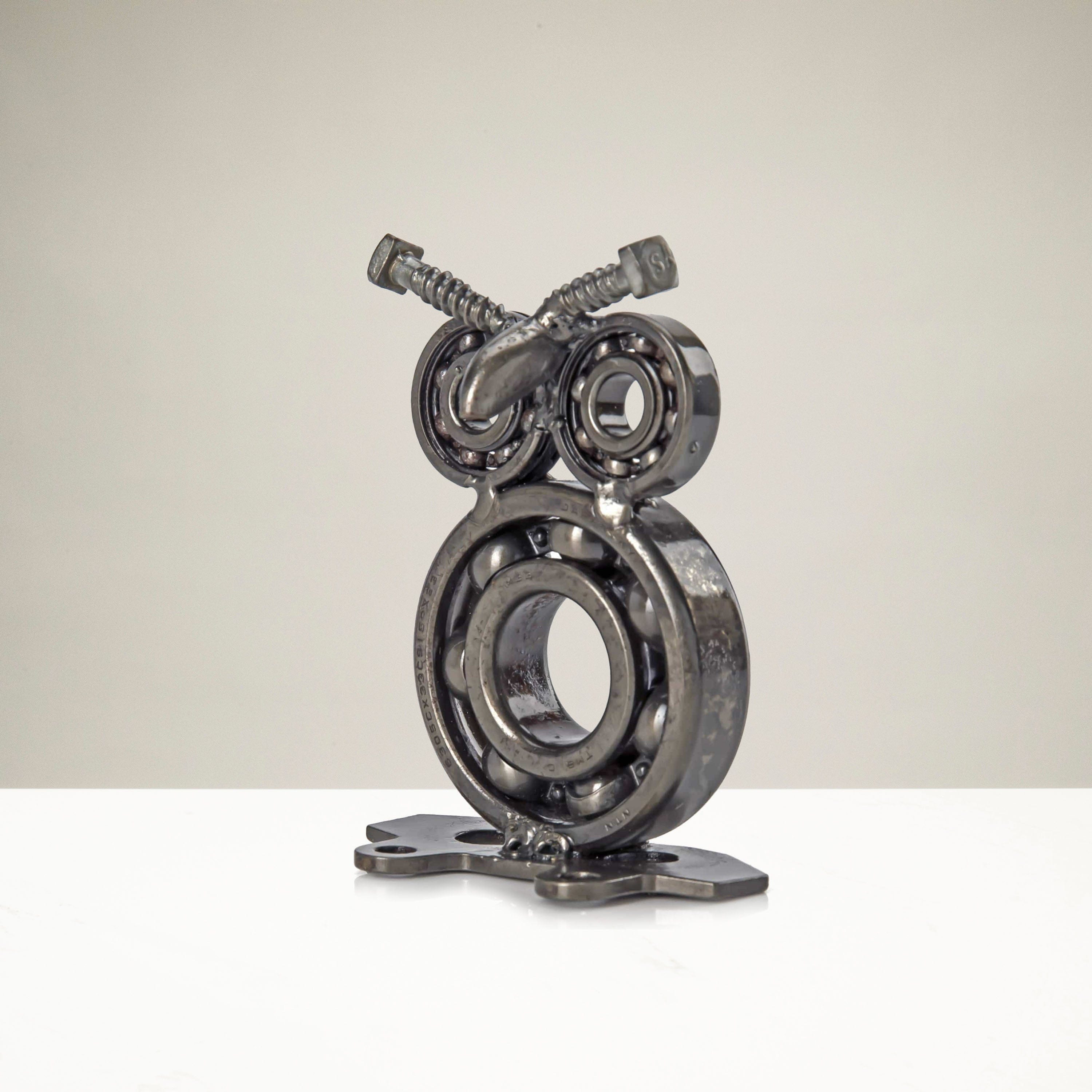 Kalifano Recycled Metal Art Owl Recycled Metal Sculpture RMS-100OWL-N