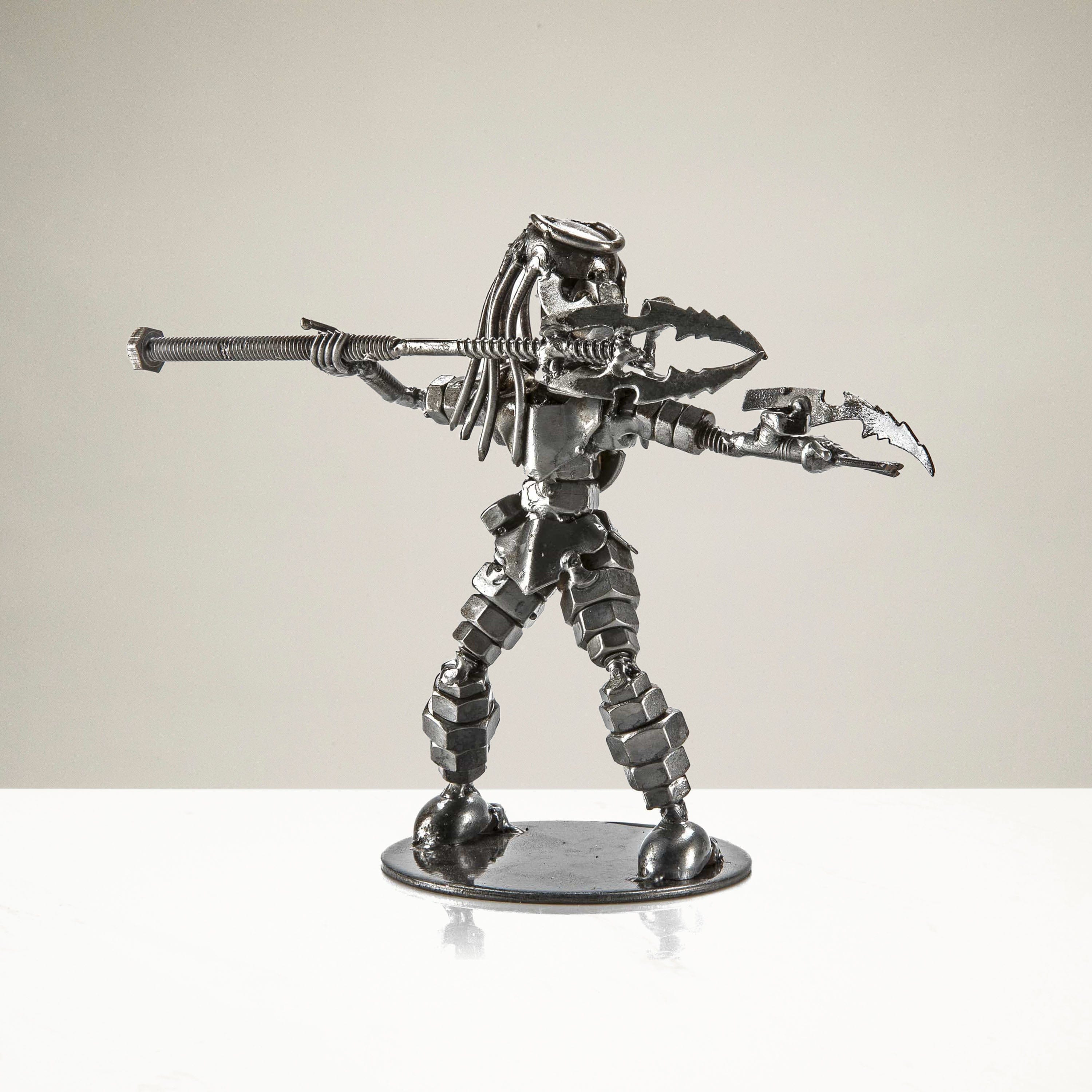 Kalifano Recycled Metal Art Predator Inspired Recycled Metal Sculpture RMS-250PB-N