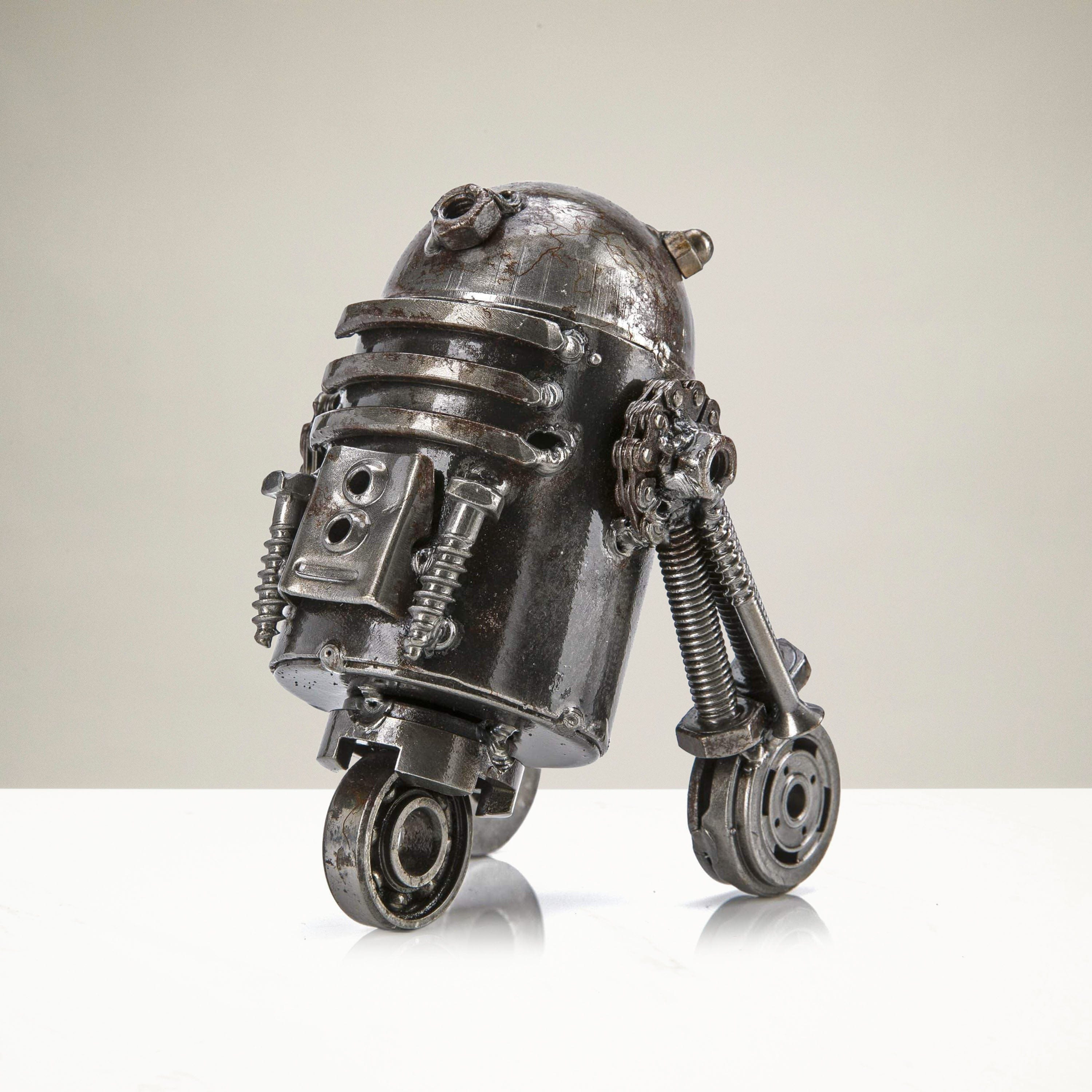 Kalifano Recycled Metal Art R2D2 Inspired Recycled Metal Sculpture RMS-250R2-N
