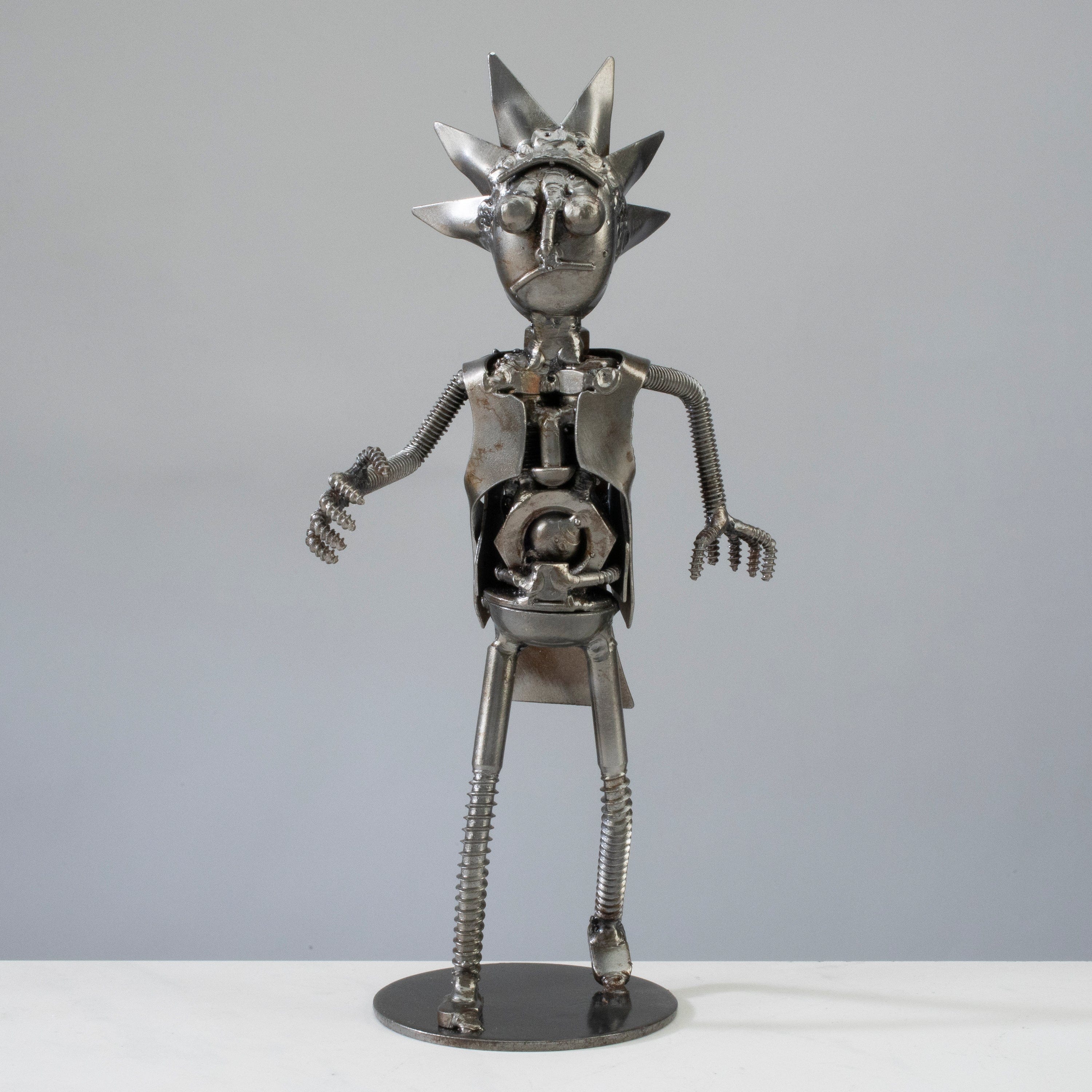 Kalifano Recycled Metal Art Rick & Morty Inspired Recycled Metal Sculpture RMS-300RK-N