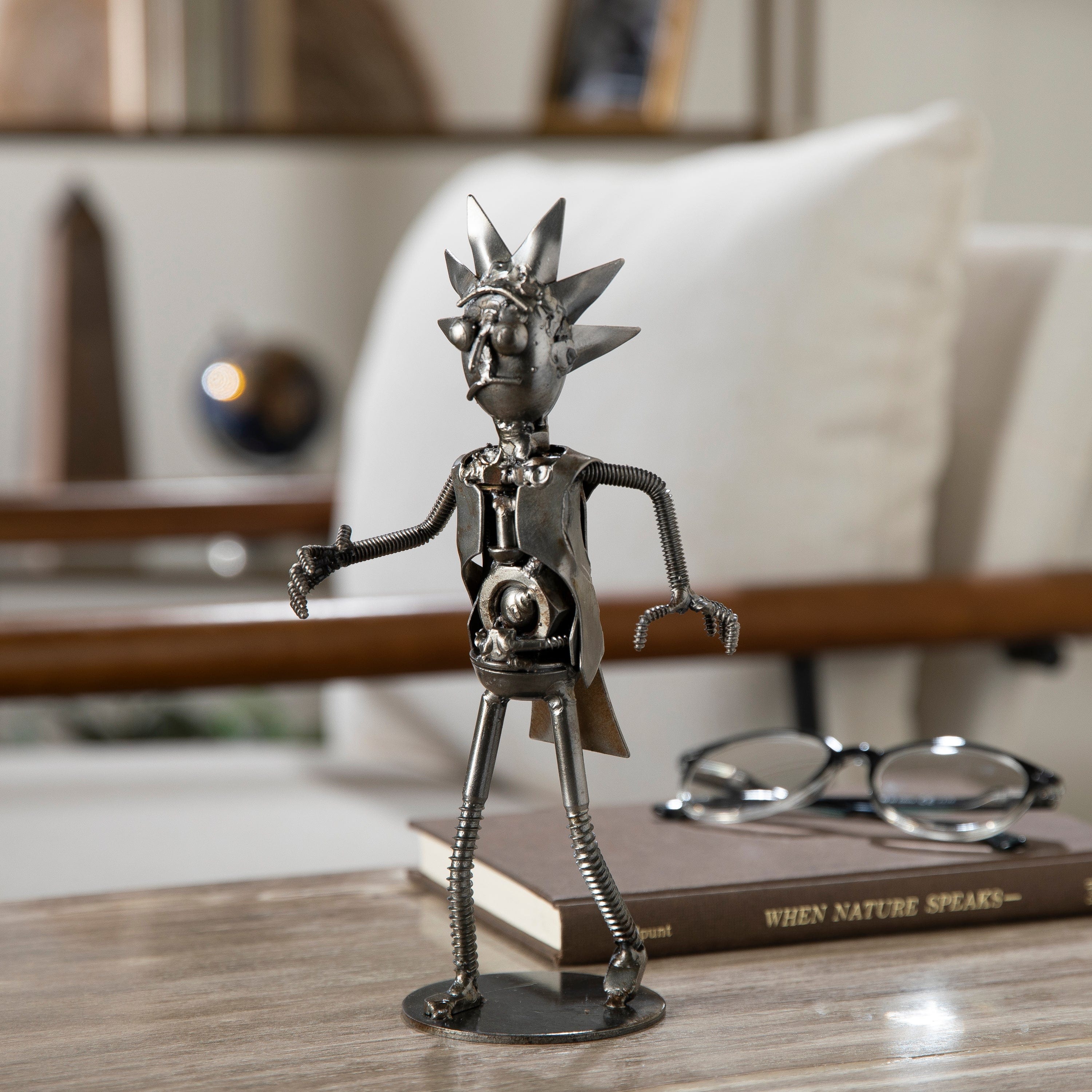 Kalifano Recycled Metal Art Rick & Morty Inspired Recycled Metal Sculpture RMS-300RK-N
