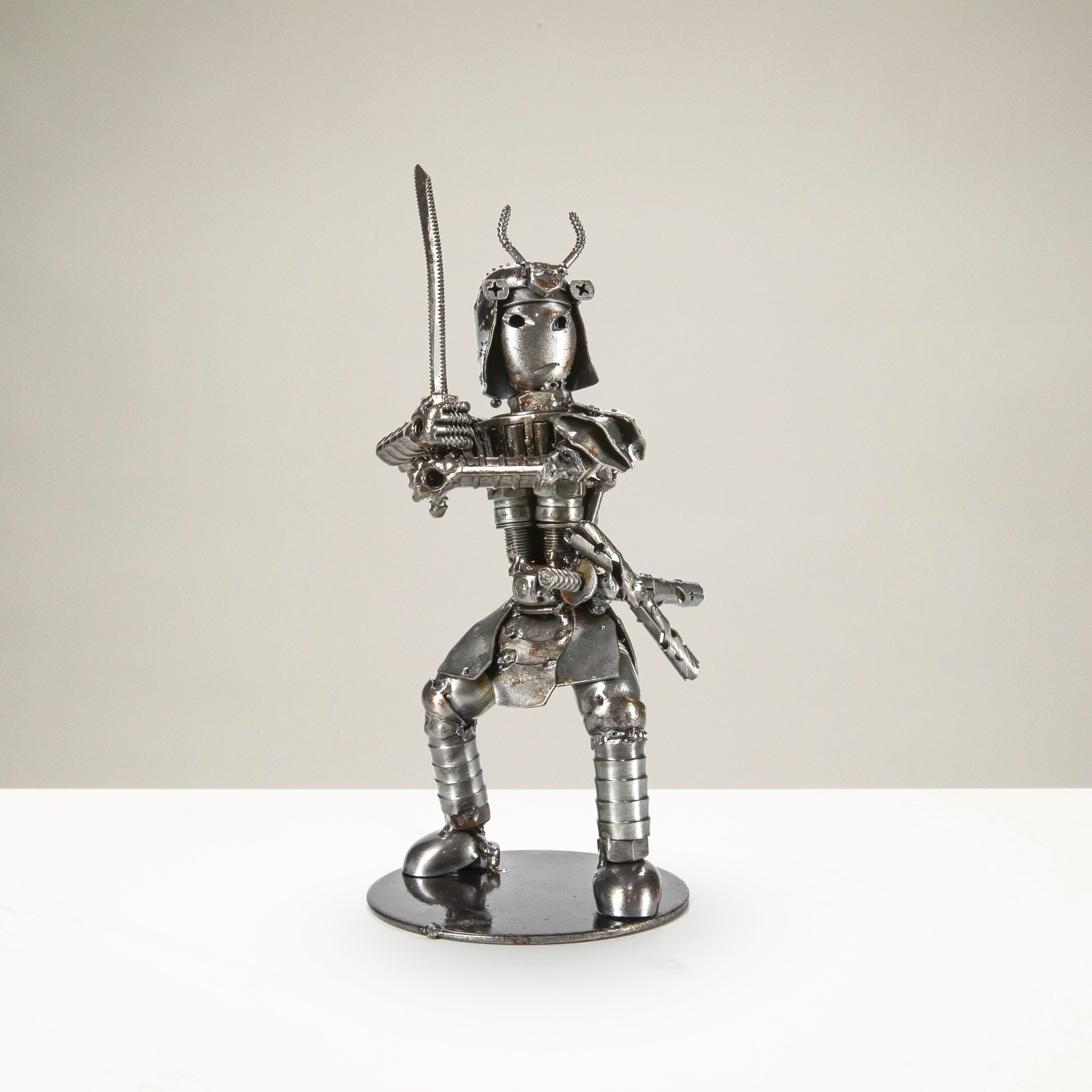 Samurai Inspired Recycled Metal Sculpture