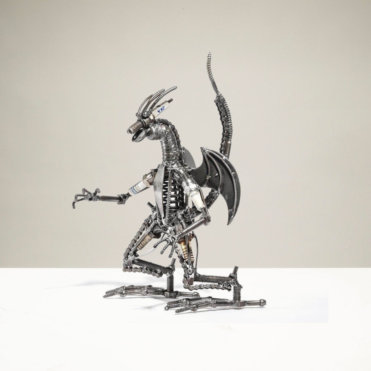 Small Dragon | Recycled Metal Sculpture 