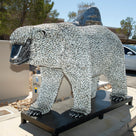 Walking Spark Plug Polar Bear (20,000+) Recycled Metal Sculpture