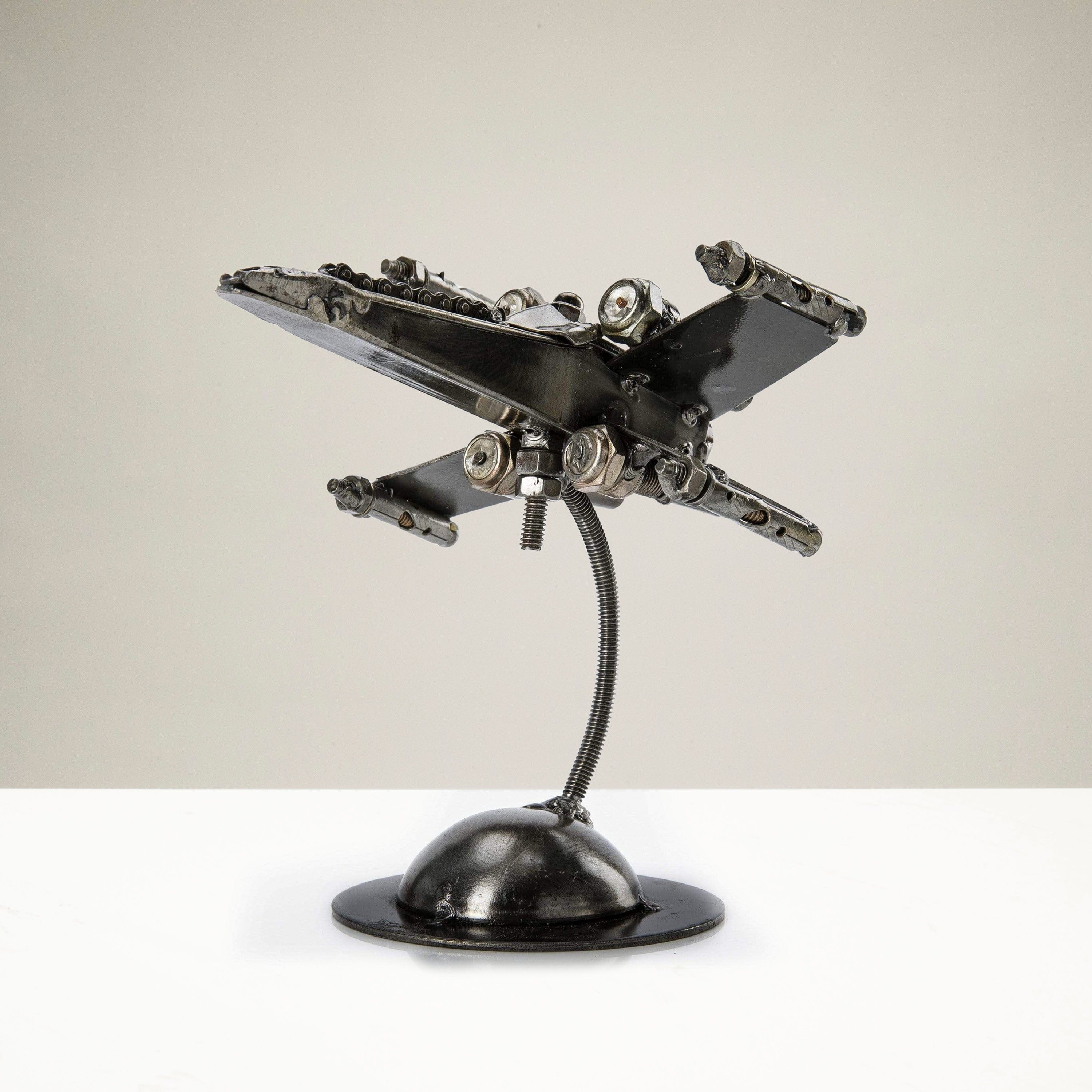 Kalifano Recycled Metal Art X-Wing Inspired Recycled Metal Sculpture RMS-400XW-N