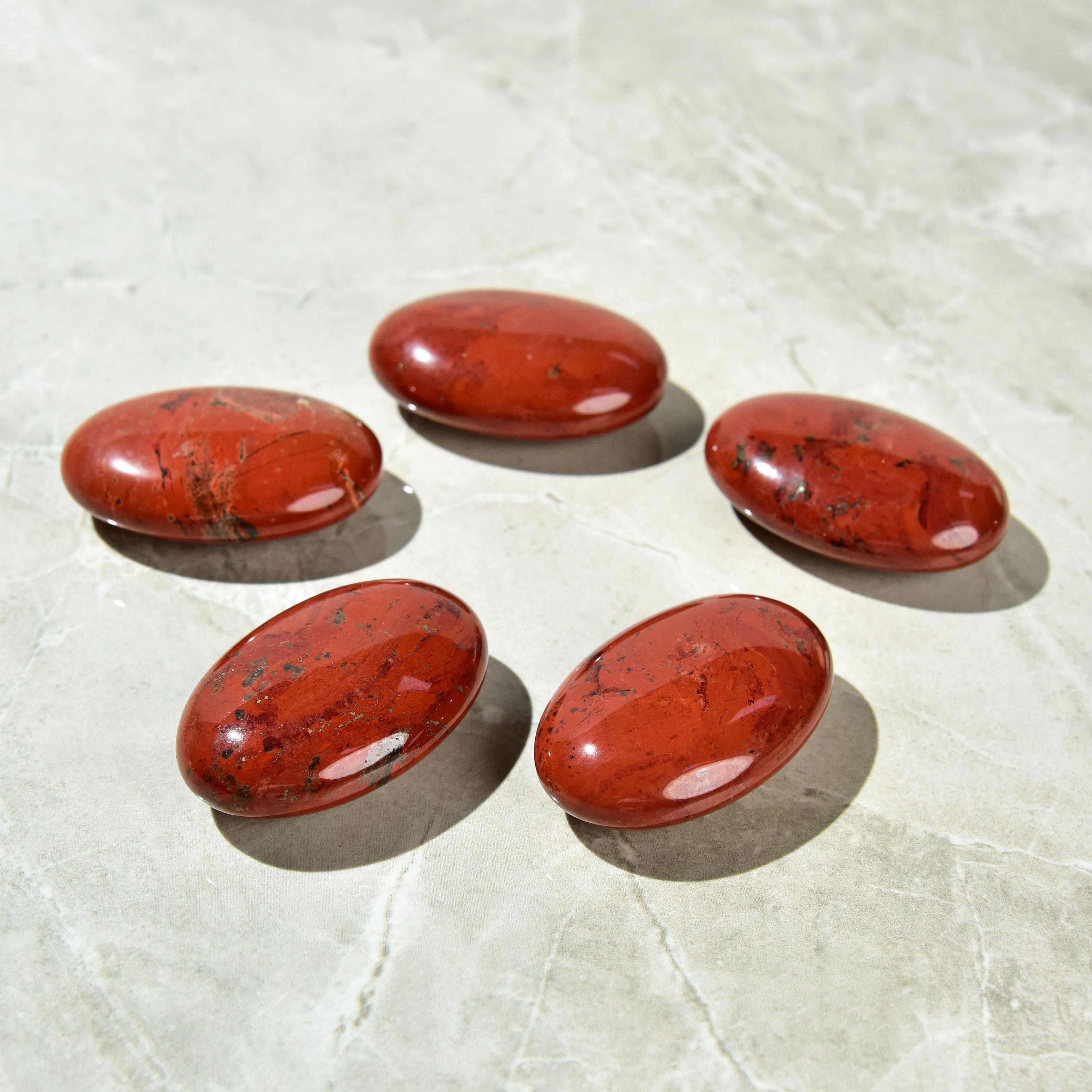 KALIFANO Red Jasper (Chestnut Jasper) Palm Stone PS60-RJ