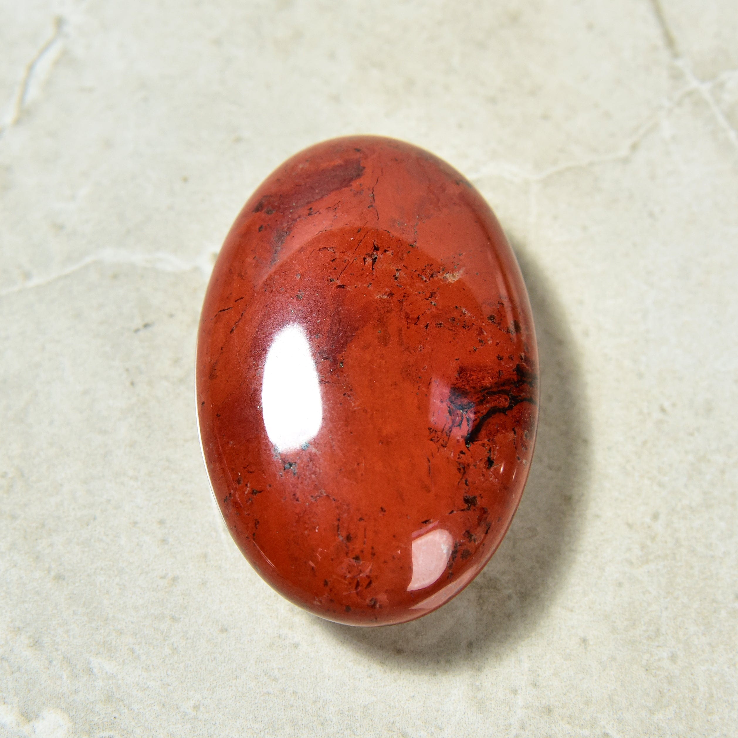 KALIFANO Red Jasper (Chestnut Jasper) Palm Stone PS60-RJ