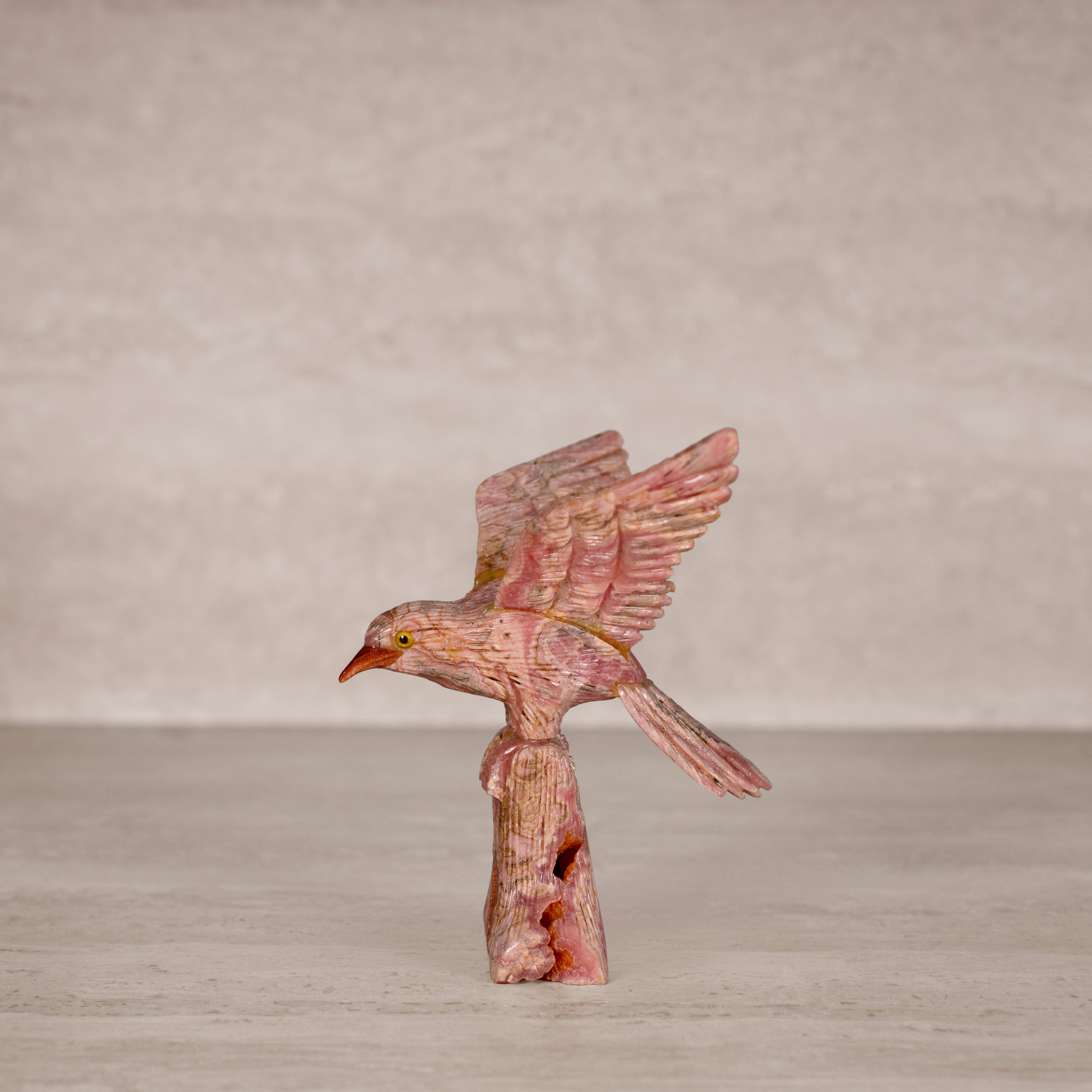 Kalifano Rhodochrosite Rhodochrosite Eagle Carving from Argentina - 5" / 275 g RC2900.001