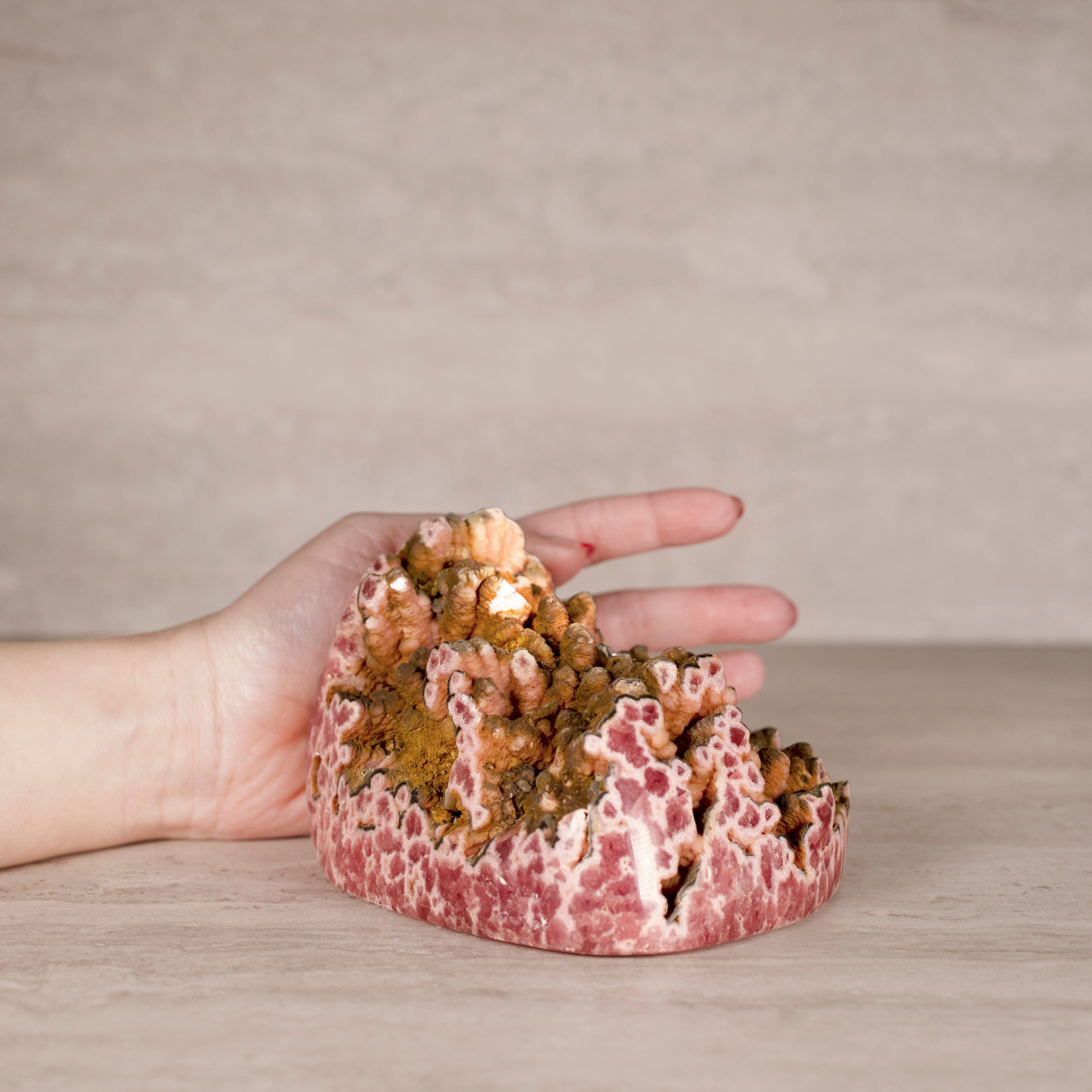 Kalifano Rhodochrosite Rhodochrosite Freeform Carving from Argentina - 5.25" / 1,815 g RC26000.001