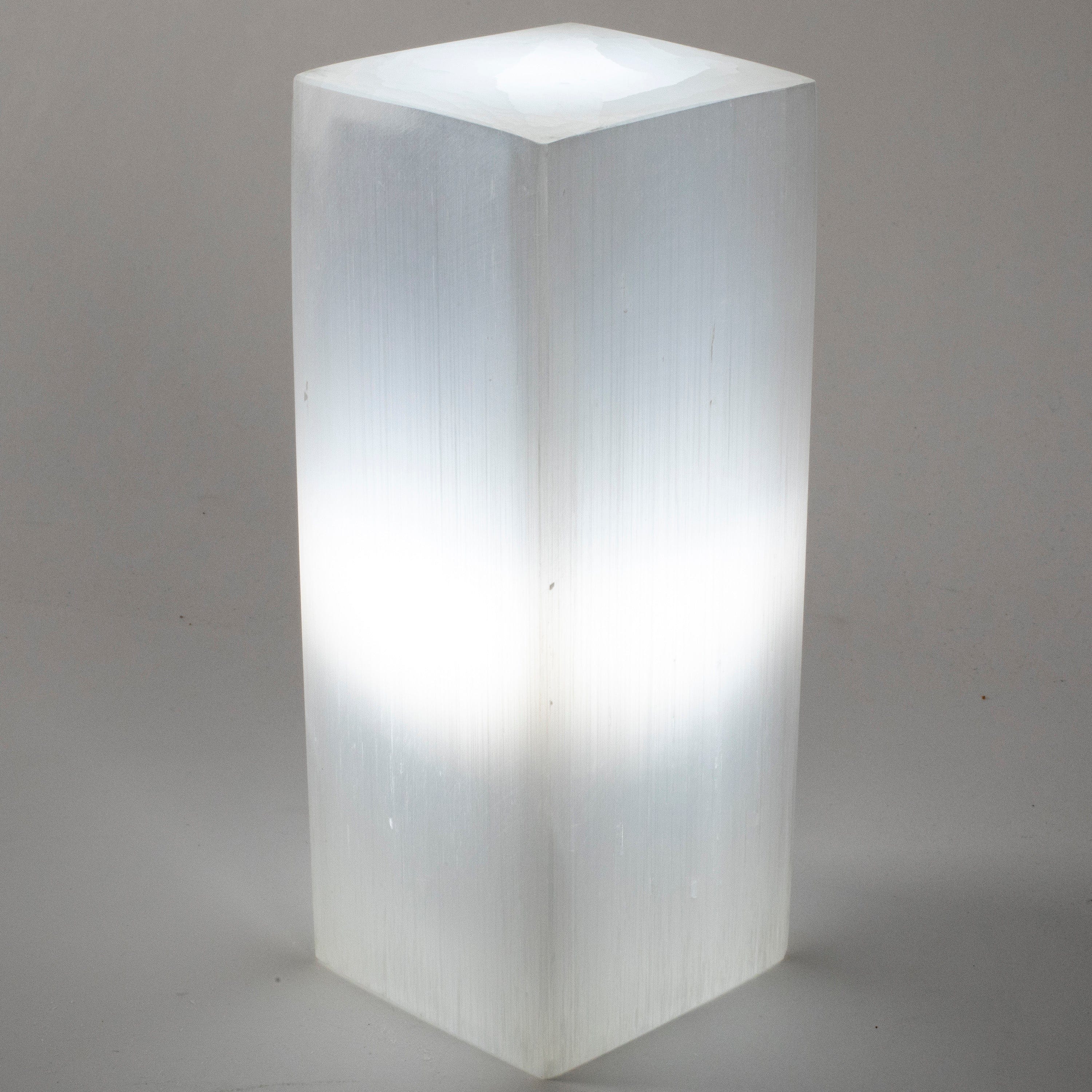 Kalifano Selenite Square Selenite Lamp from Morocco - 8" SL300-20