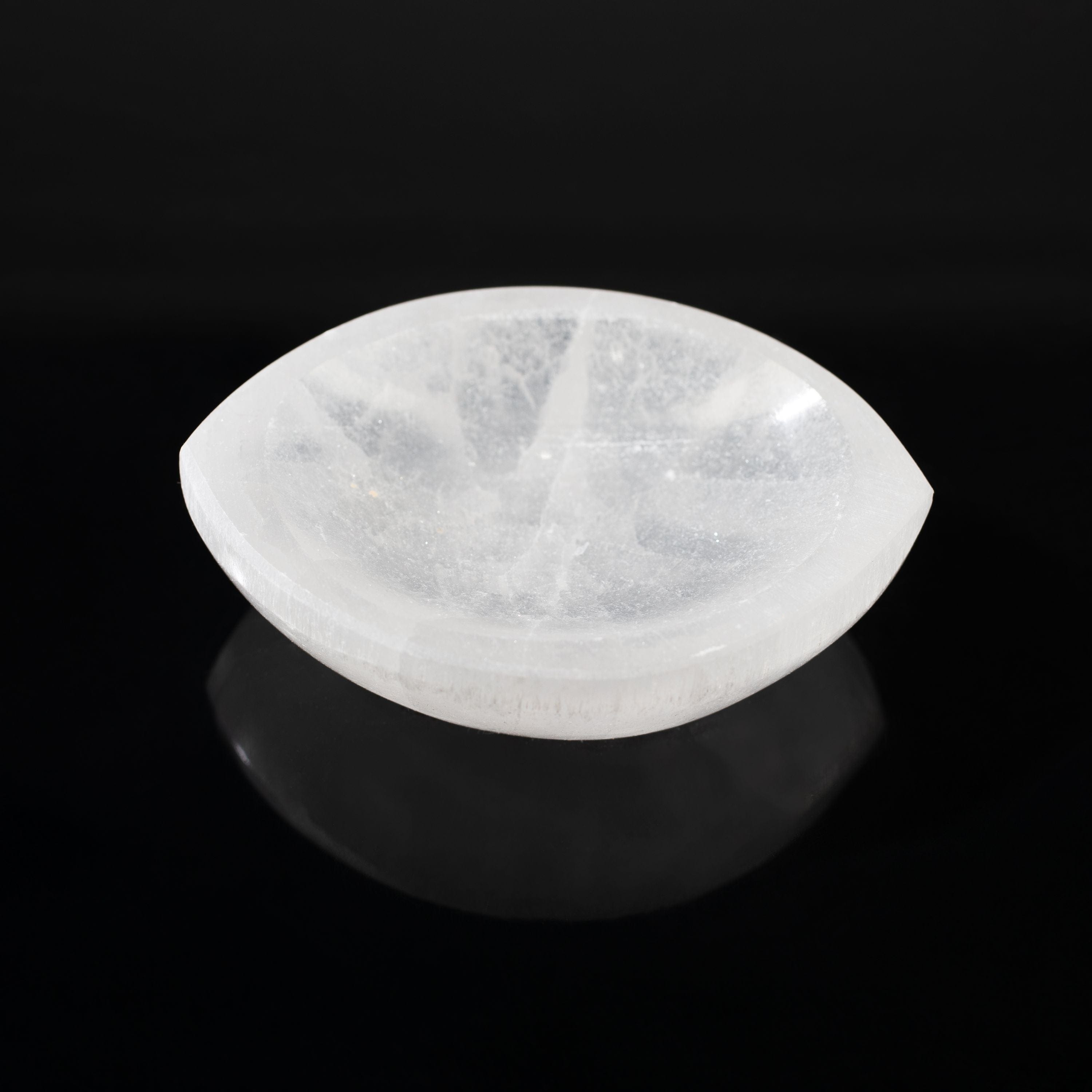 KALIFANO Selenite White Selenite Crystal Eye Charging Bowl - 3" SB70