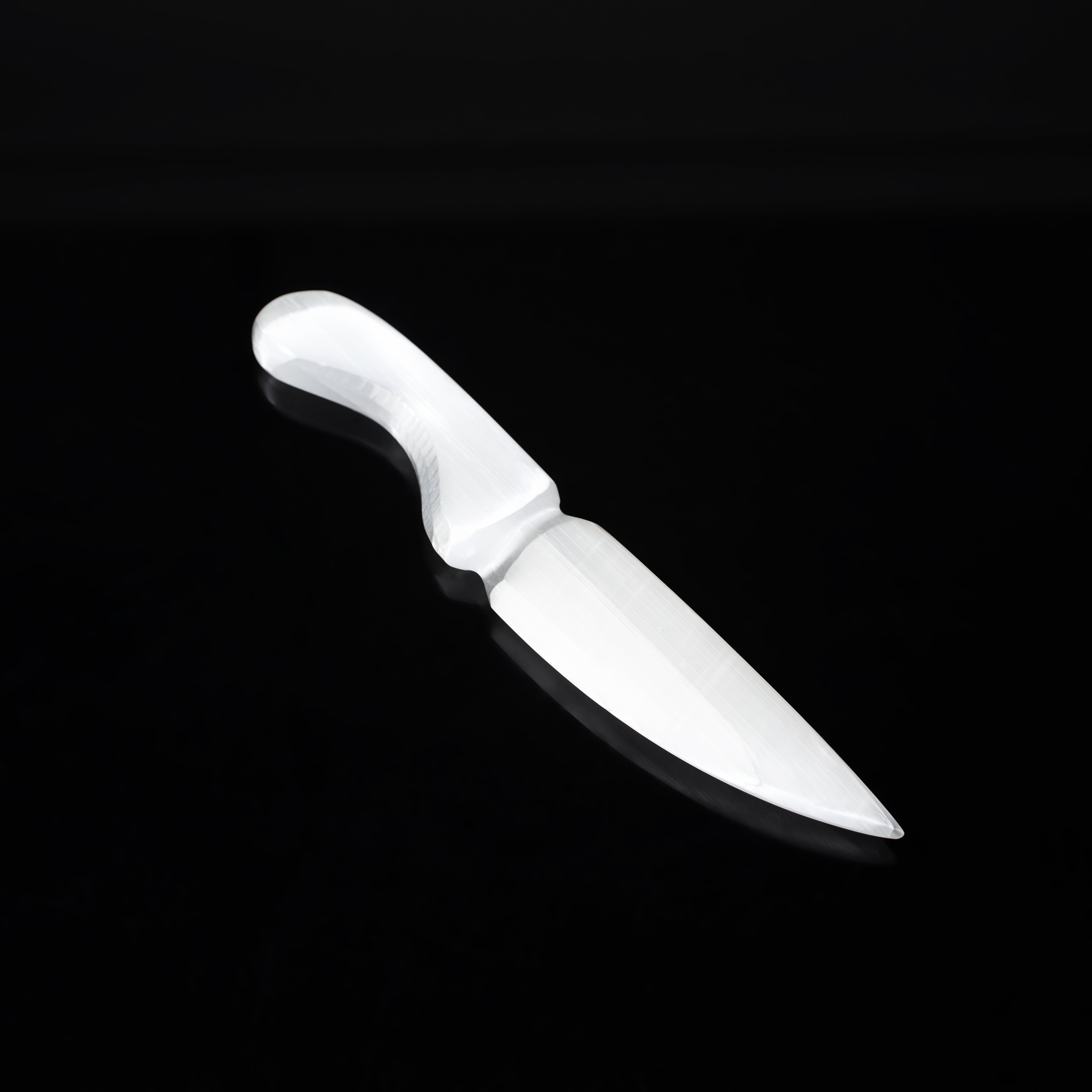 KALIFANO Selenite White Selenite Dagger - 8" SD20x4