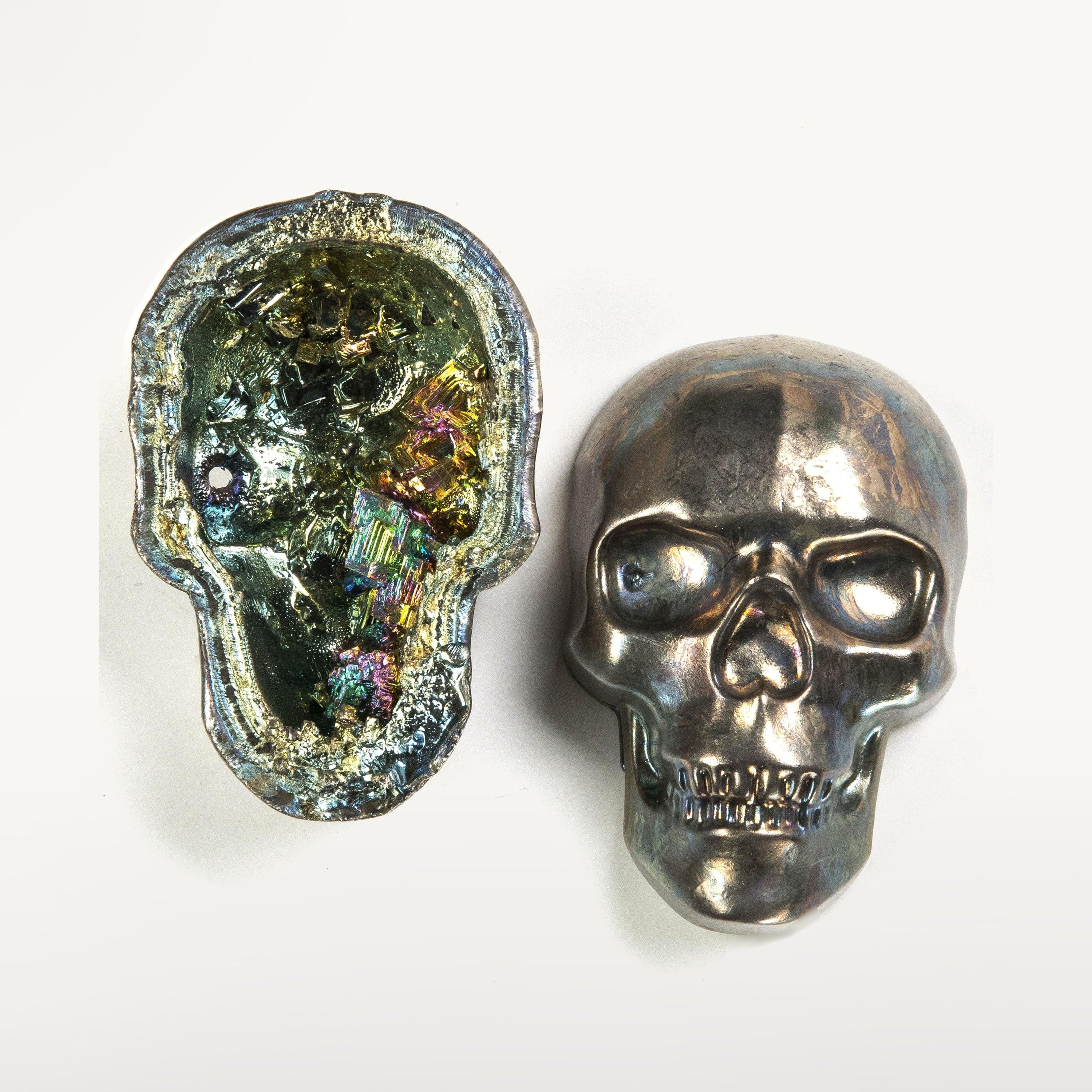 Kalifano Skull Carvings Raw Bismuth Skull BS1600
