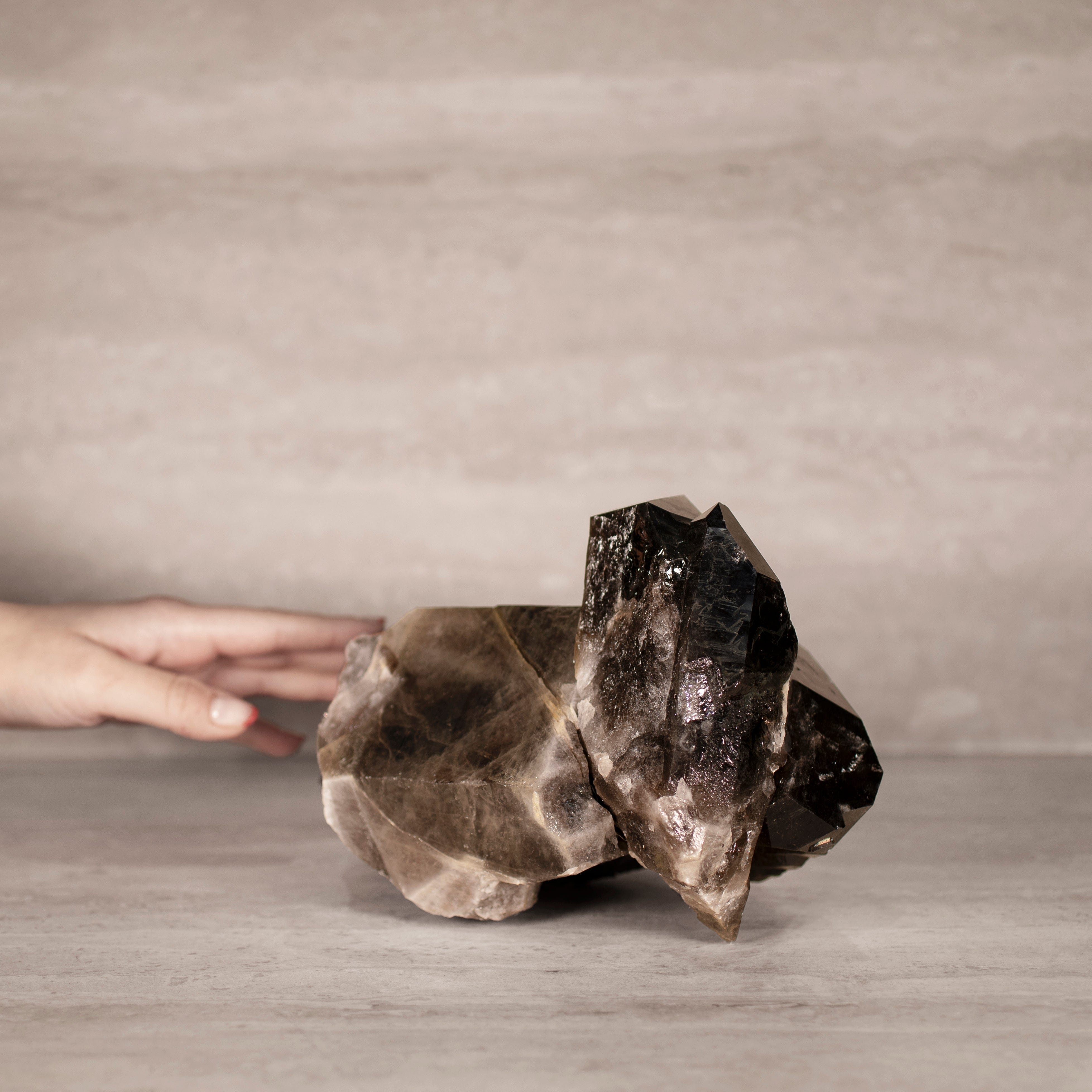 Kalifano Smoky Quartz Smoky Quartz Cluster from Brazil - 10" / 10 lbs SQ4600.002
