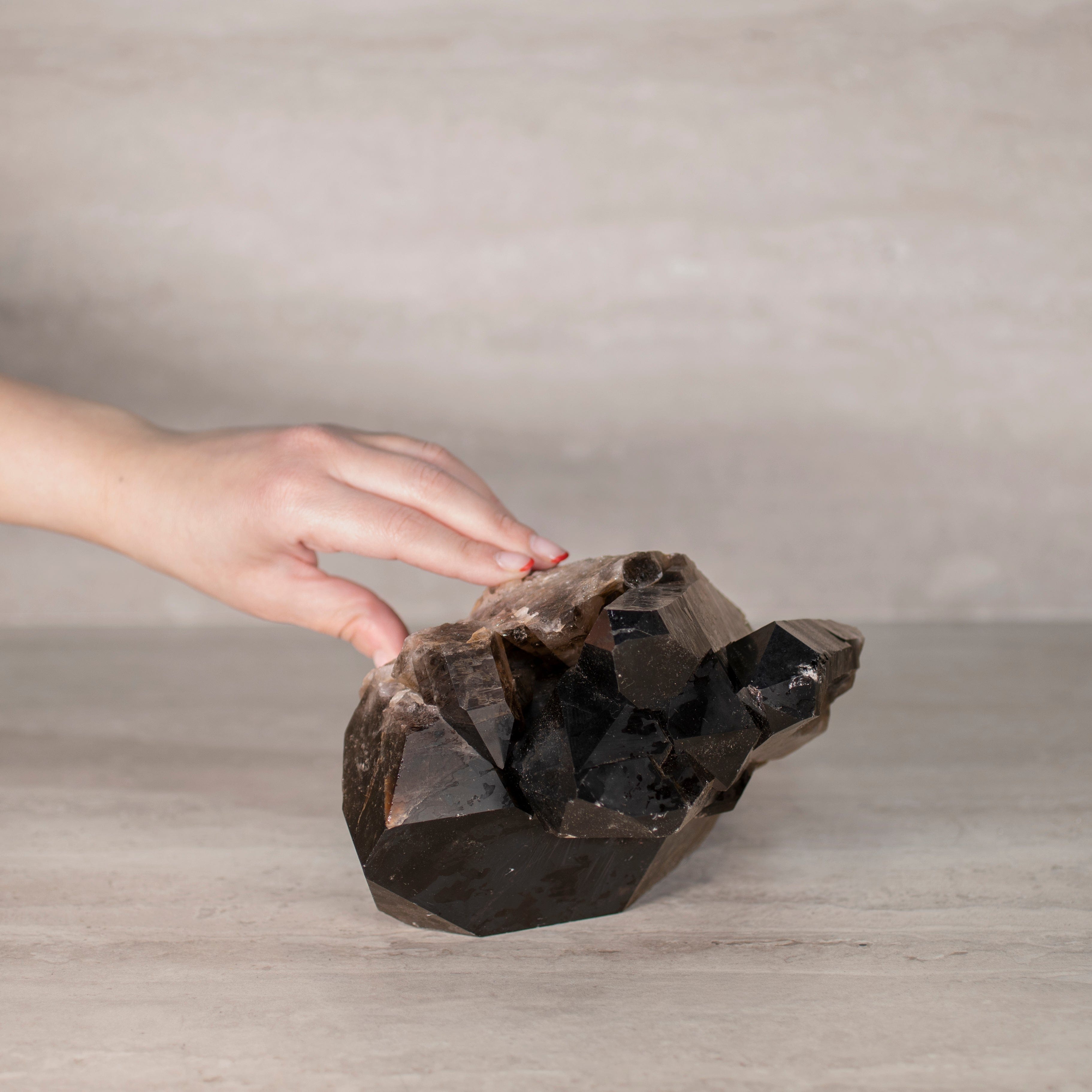 Kalifano Smoky Quartz Smoky Quartz Cluster from Brazil - 10.5" / 10 lbs SQ4200.002