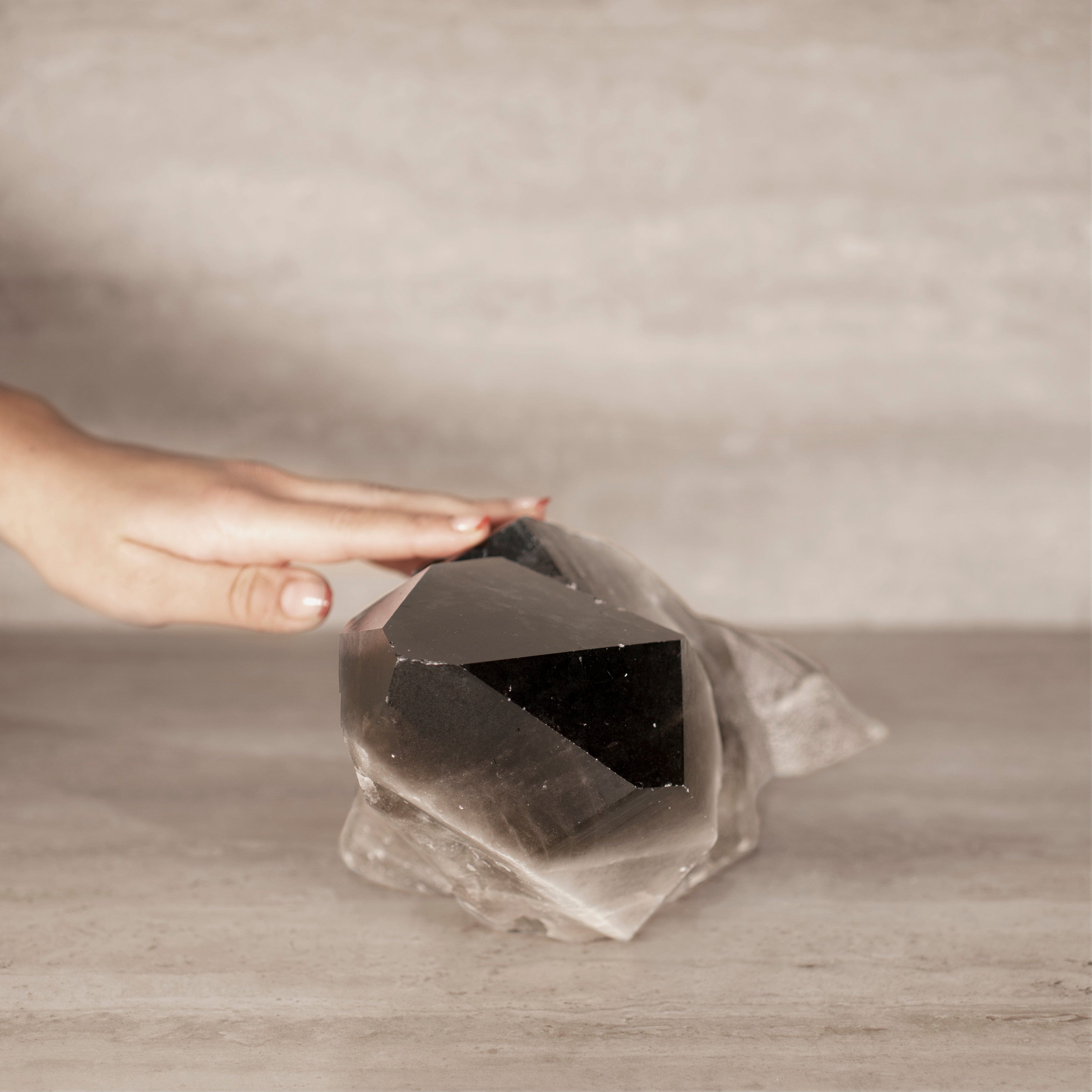 Kalifano Smoky Quartz Smoky Quartz Cluster from Brazil - 10.5" / 8 lbs SQ3800.004