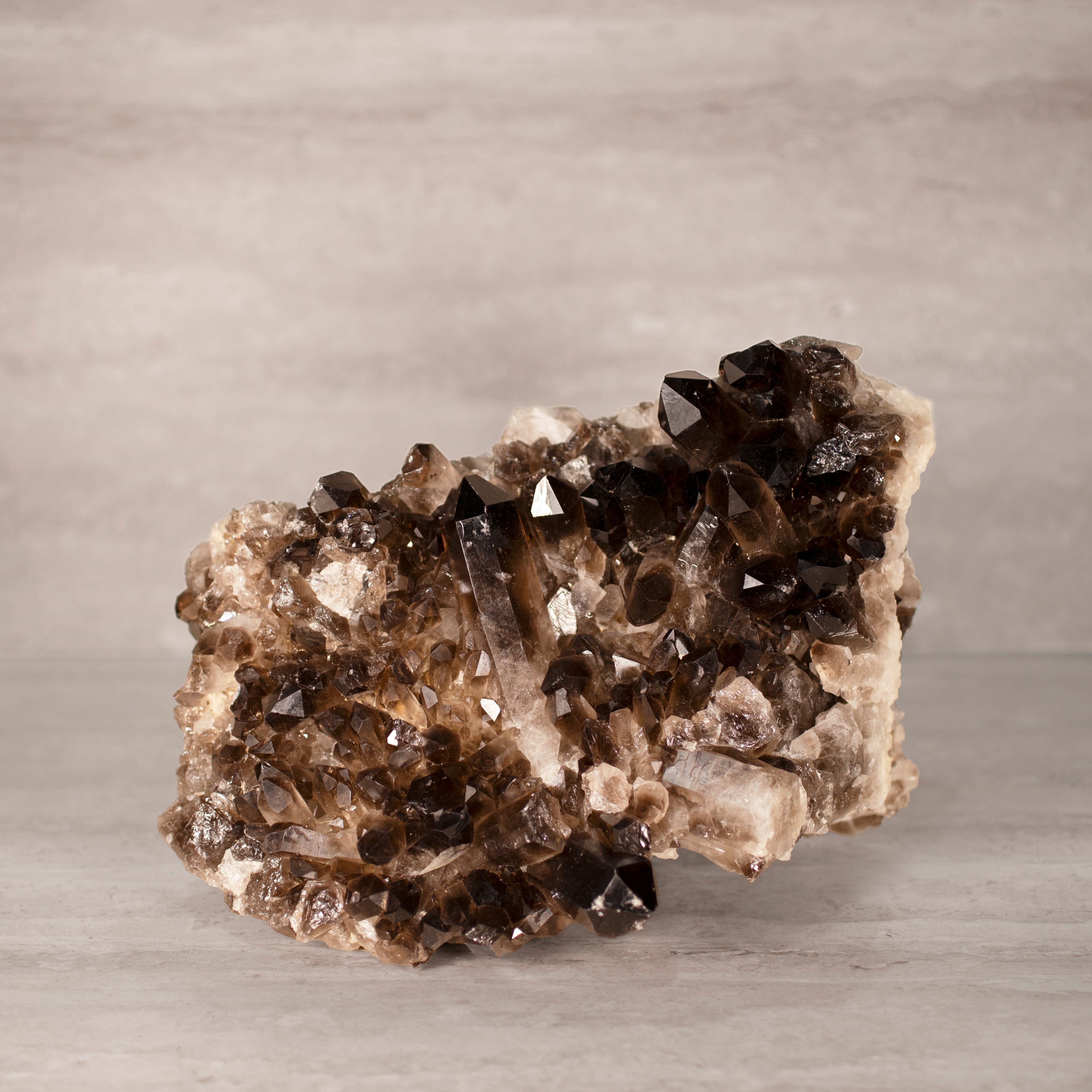 Kalifano Smoky Quartz Smoky Quartz Cluster from Brazil - 10.75" / 19 lbs SQ8400.004