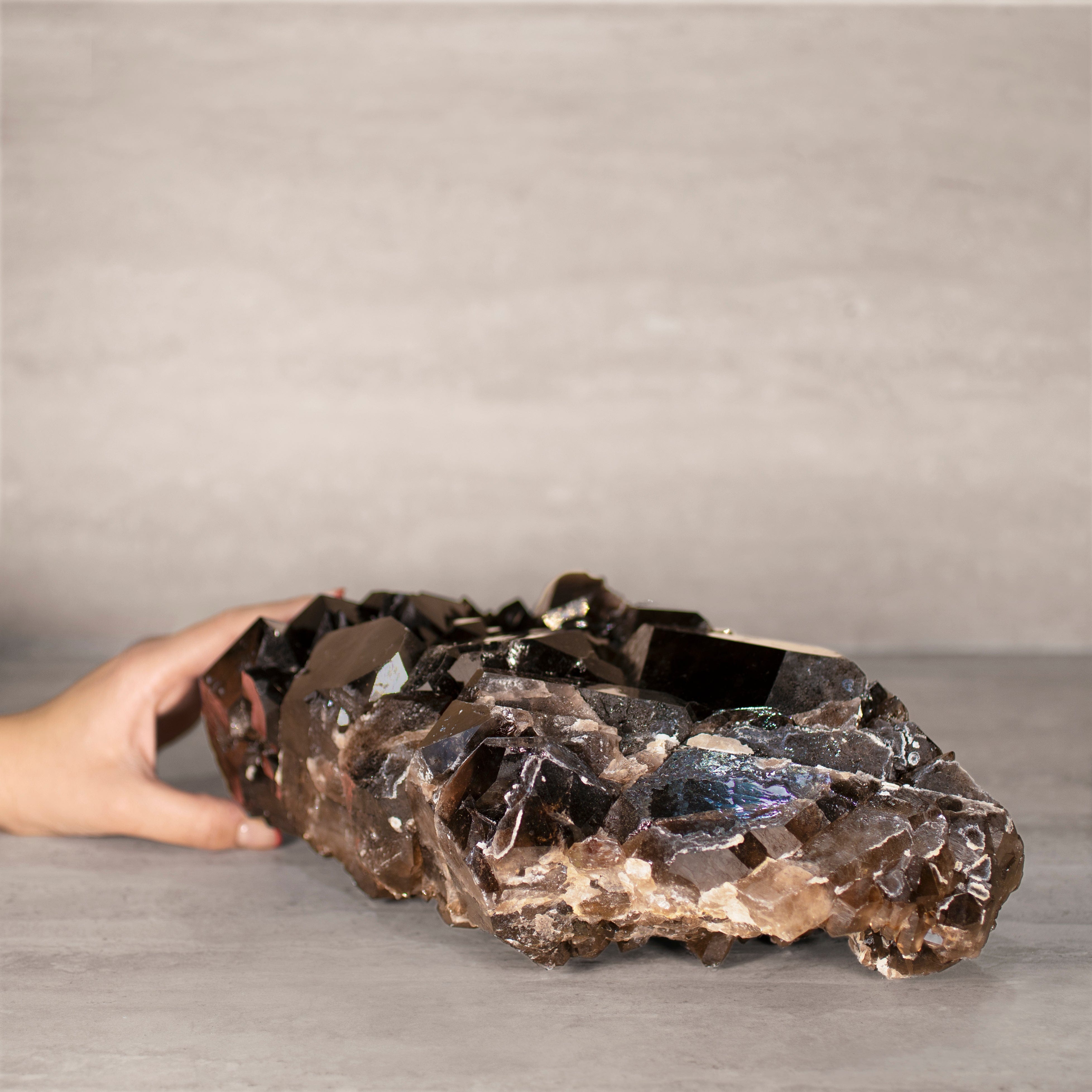 Kalifano Smoky Quartz Smoky Quartz Cluster from Brazil - 12.75" / 16 lbs SQ7200.001