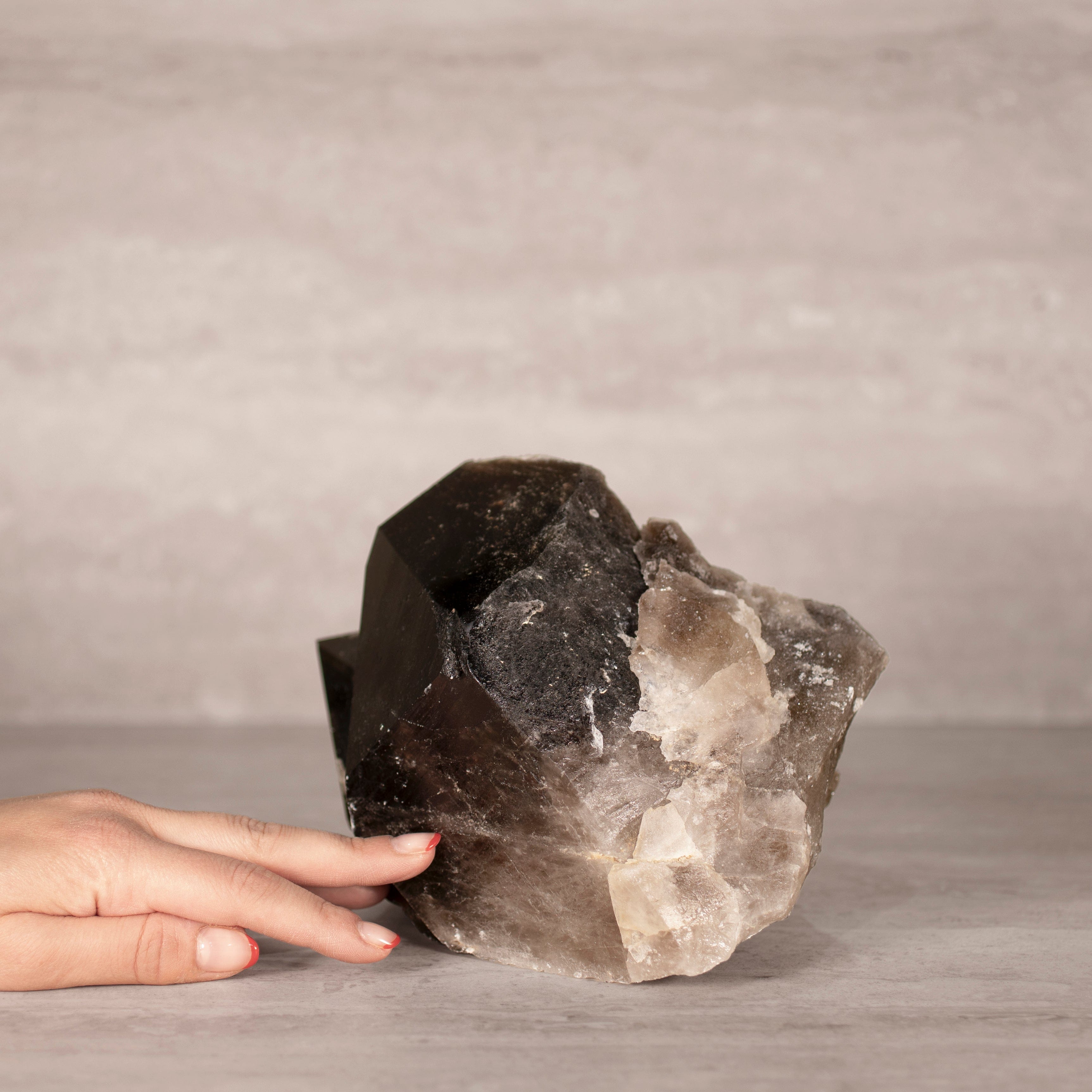 Kalifano Smoky Quartz Smoky Quartz Cluster from Brazil - 6.5" / 8 lbs SQ3600.004