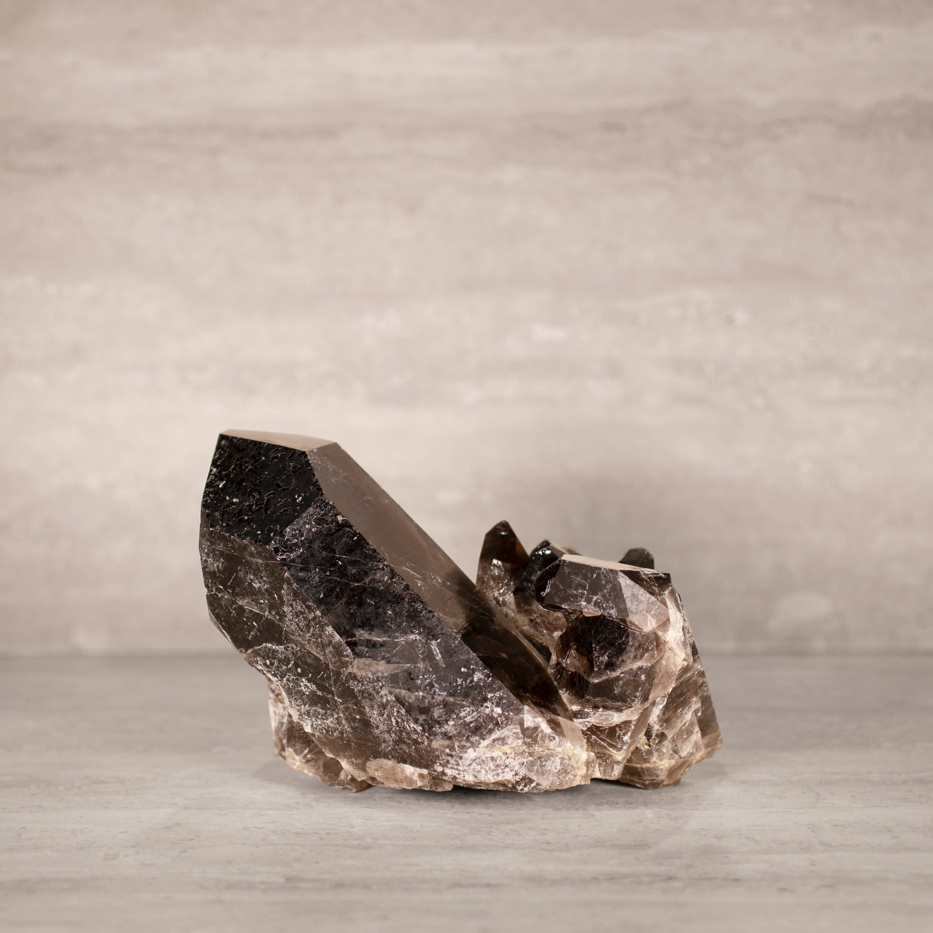 Kalifano Smoky Quartz Smoky Quartz Cluster from Brazil - 7" / 10 lbs SQ4000.001