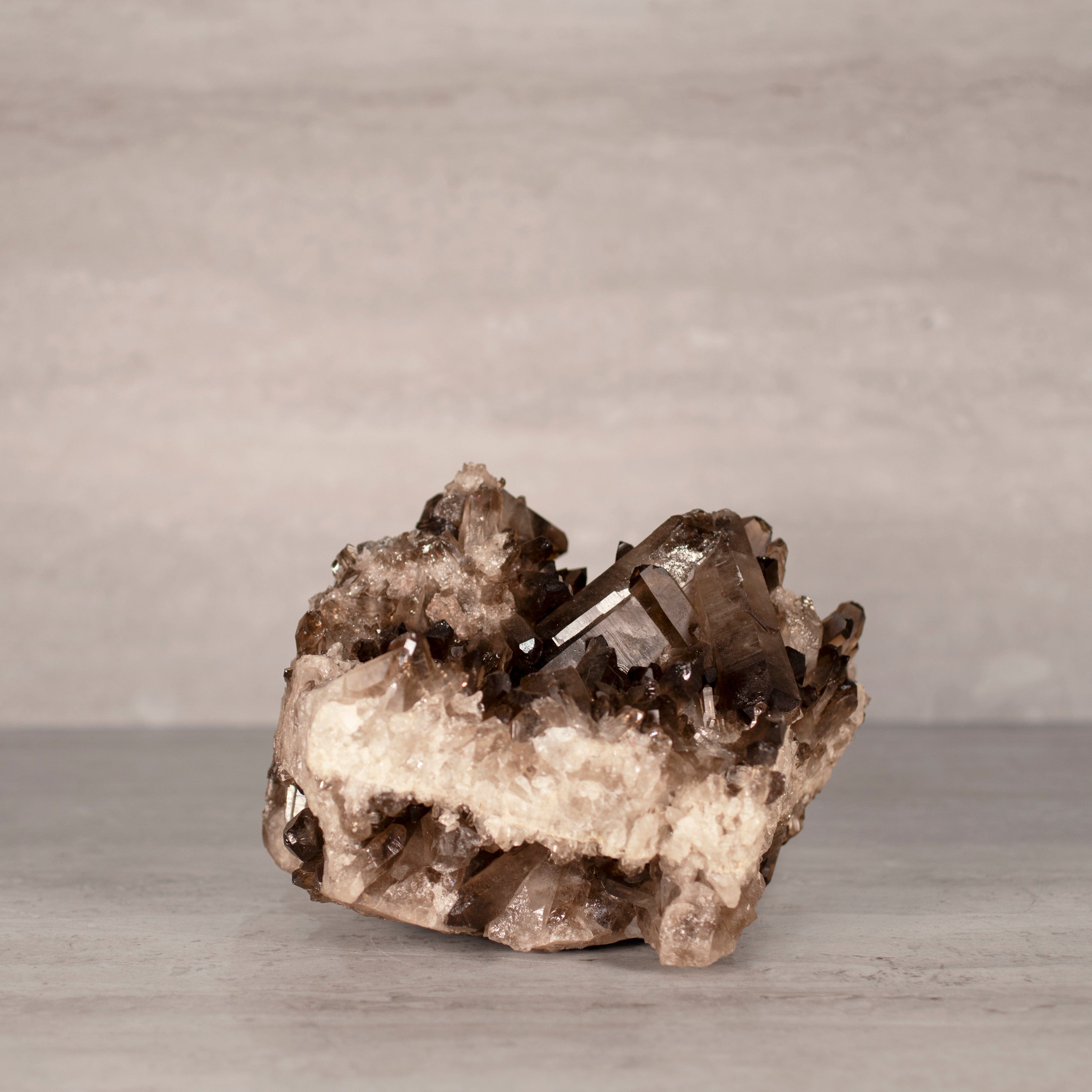 Kalifano Smoky Quartz Smoky Quartz Cluster from Brazil - 7.25" / 8 lbs SQ3600.003