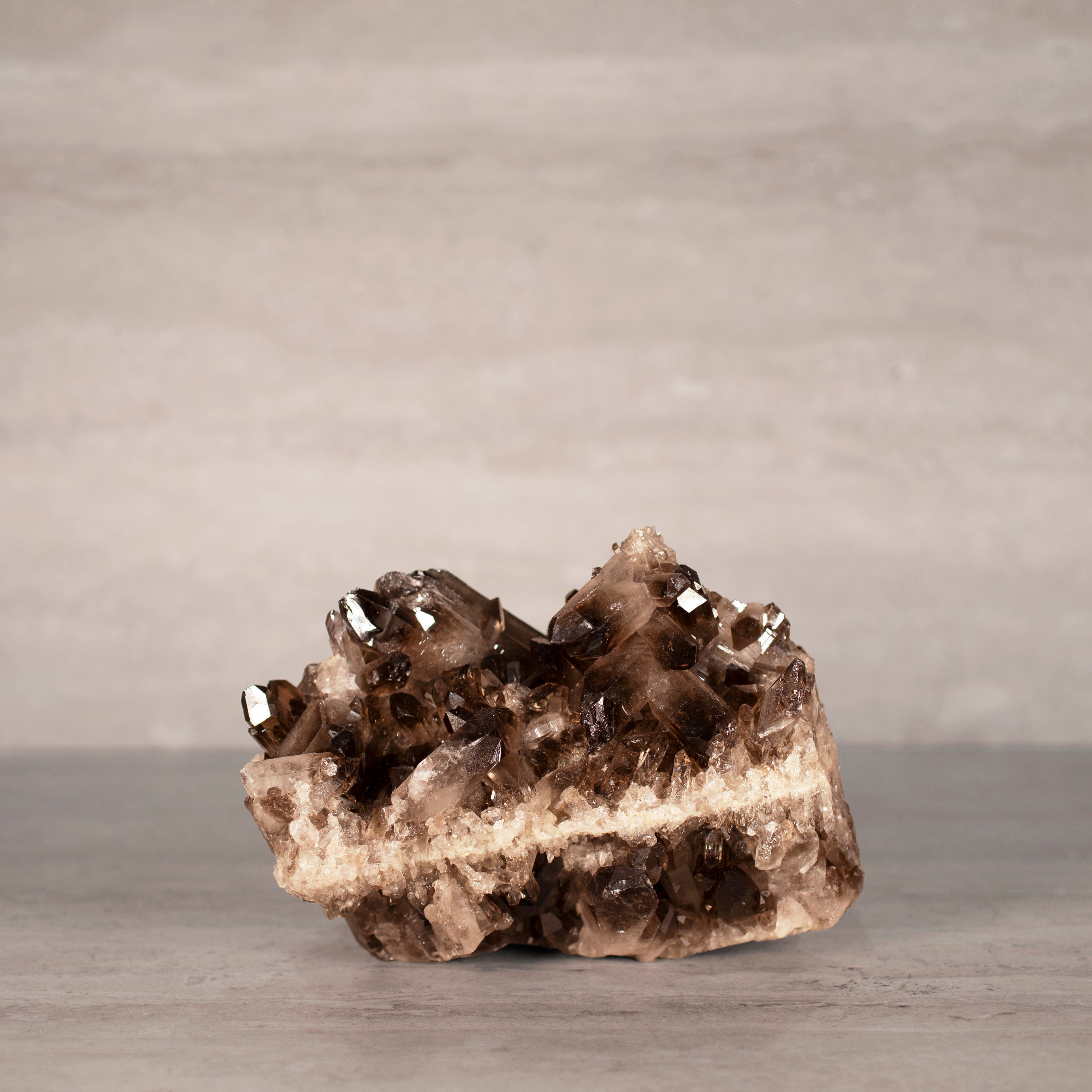 Kalifano Smoky Quartz Smoky Quartz Cluster from Brazil - 7.25" / 8 lbs SQ3600.003