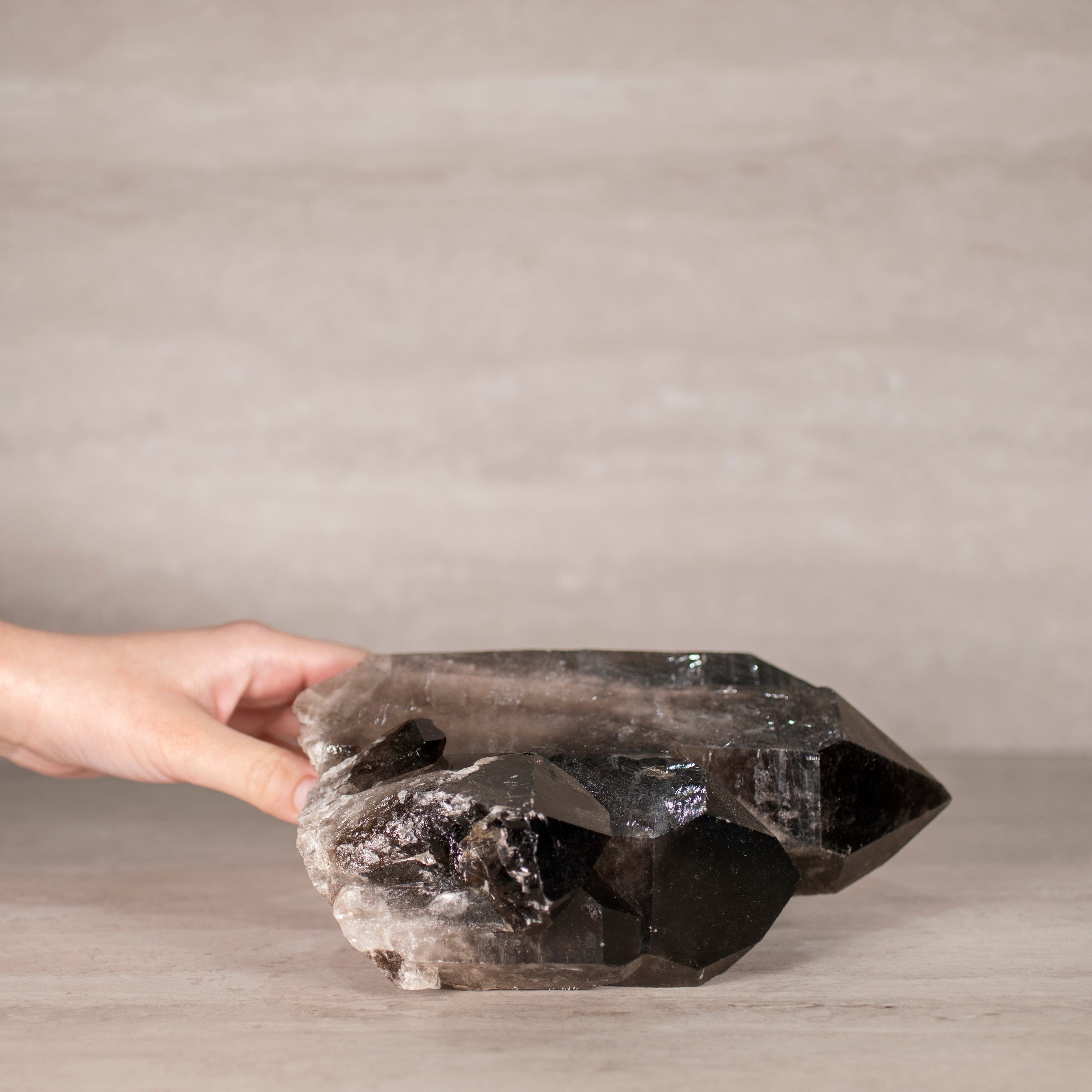 Kalifano Smoky Quartz Smoky Quartz Cluster from Brazil - 8.5" / 8 lbs SQ3800.003