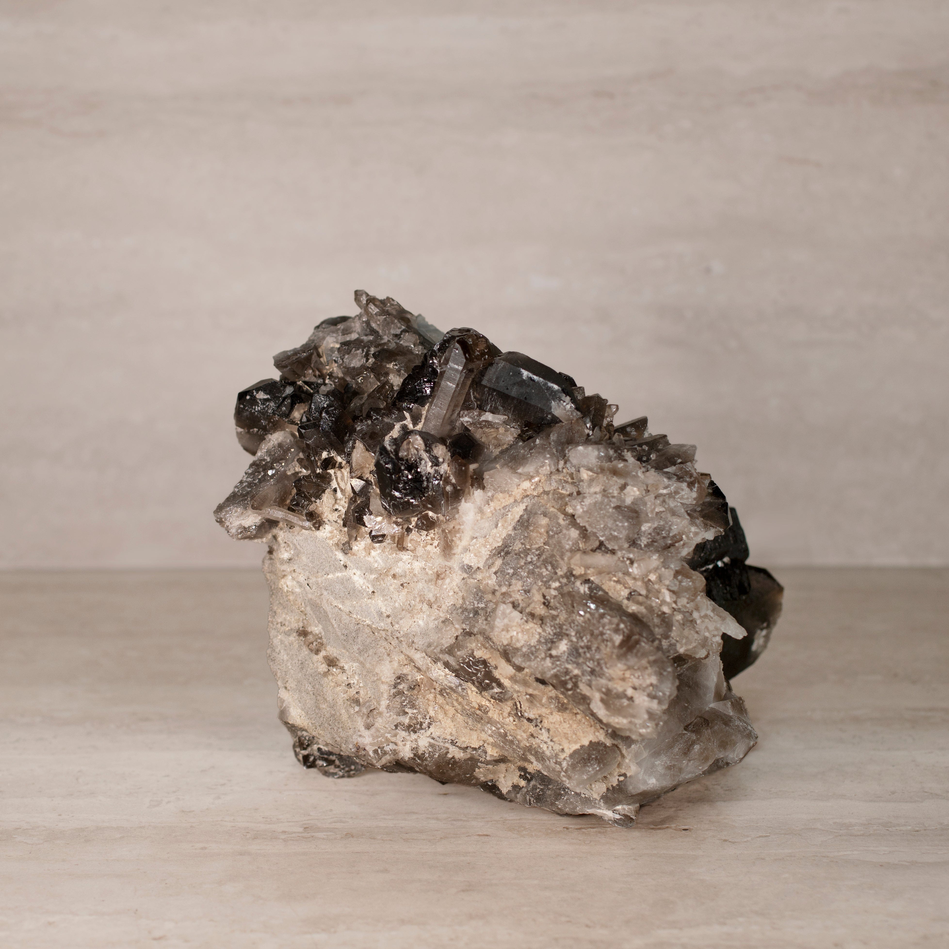 Kalifano Smoky Quartz Smoky Quartz Cluster from Brazil - 9" / 19 lbs SQ8400.003