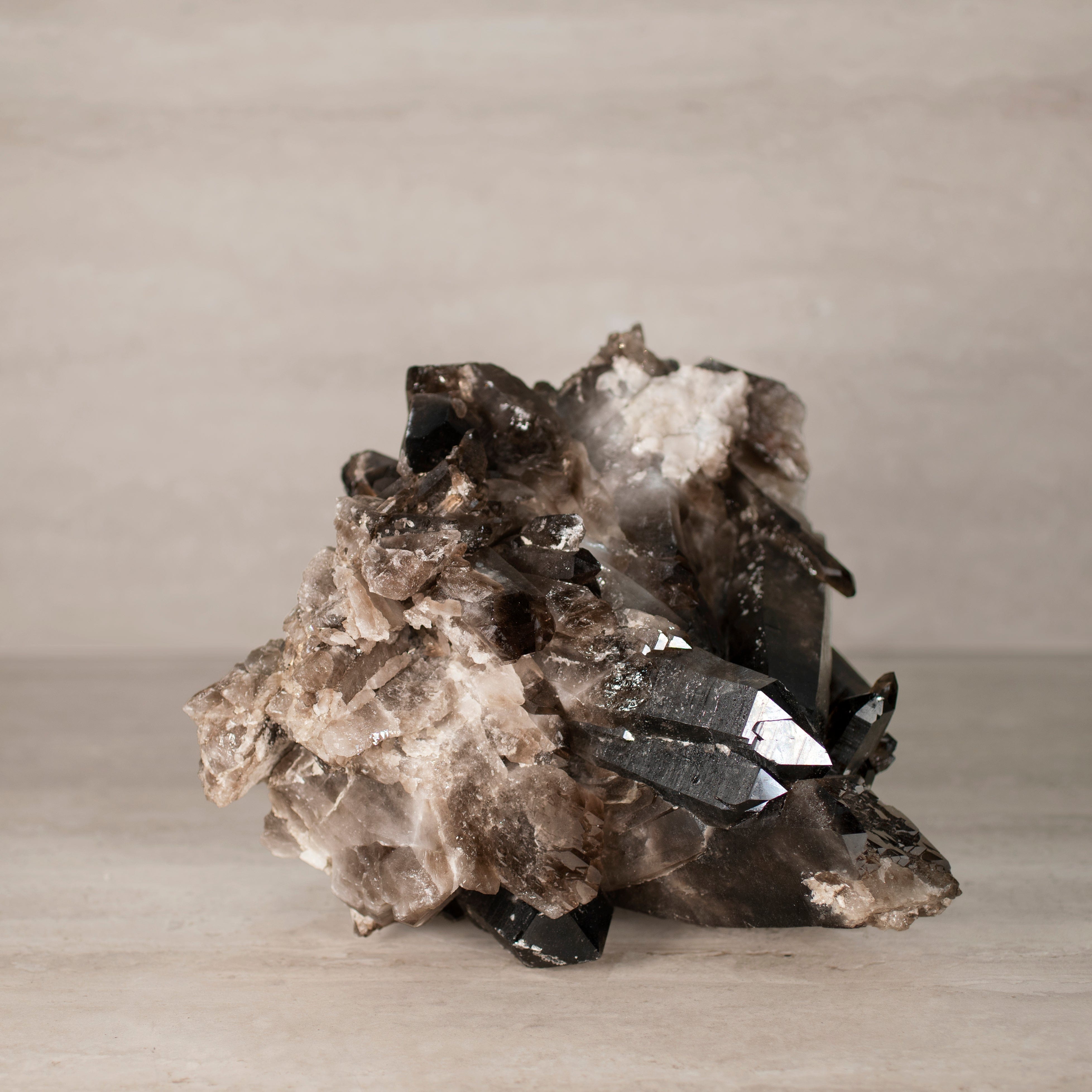 Kalifano Smoky Quartz Smoky Quartz Cluster from Brazil - 9" / 19 lbs SQ8400.003
