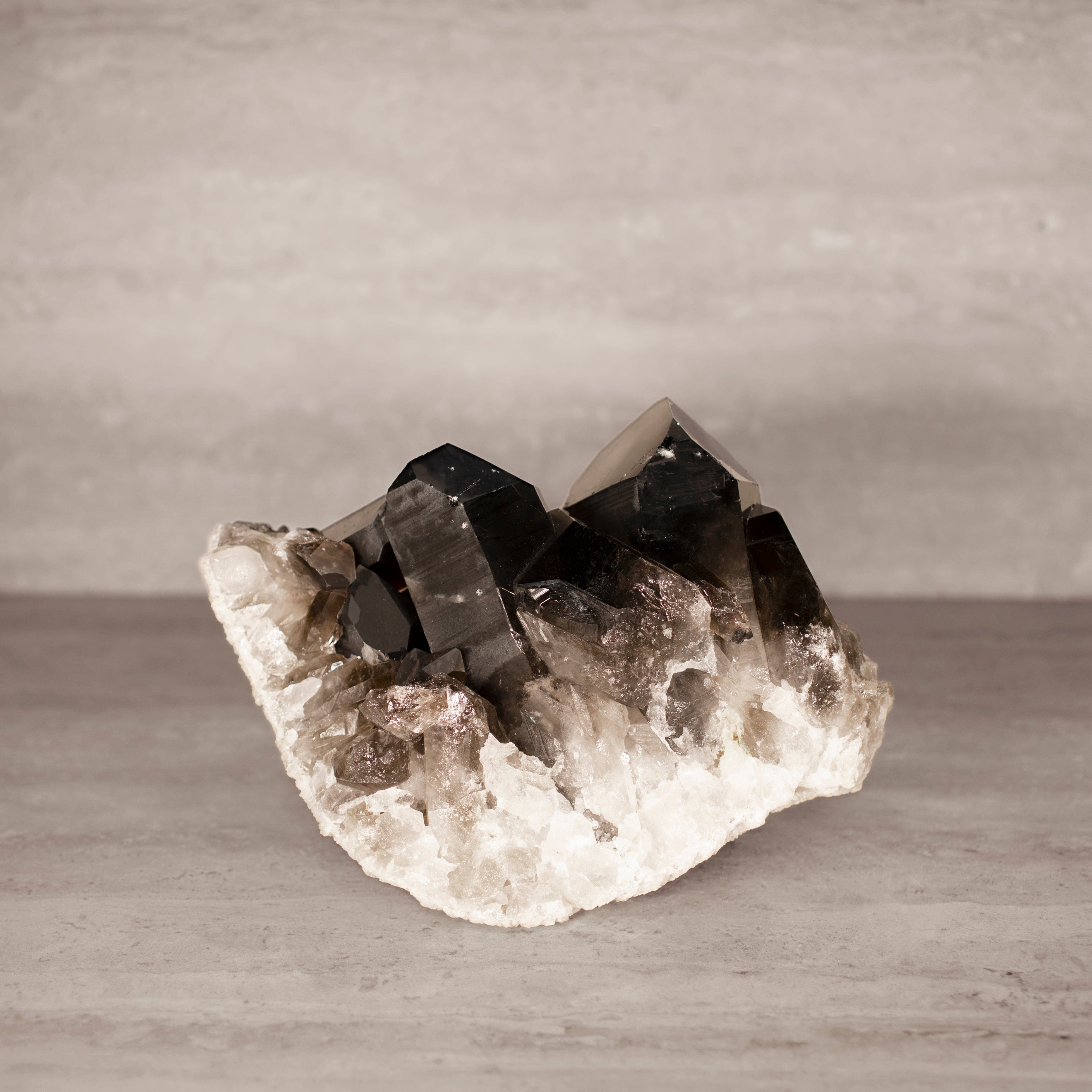 Kalifano Smoky Quartz Smoky Quartz Cluster from Brazil - 9.5" / 10 lbs SQ4600.004