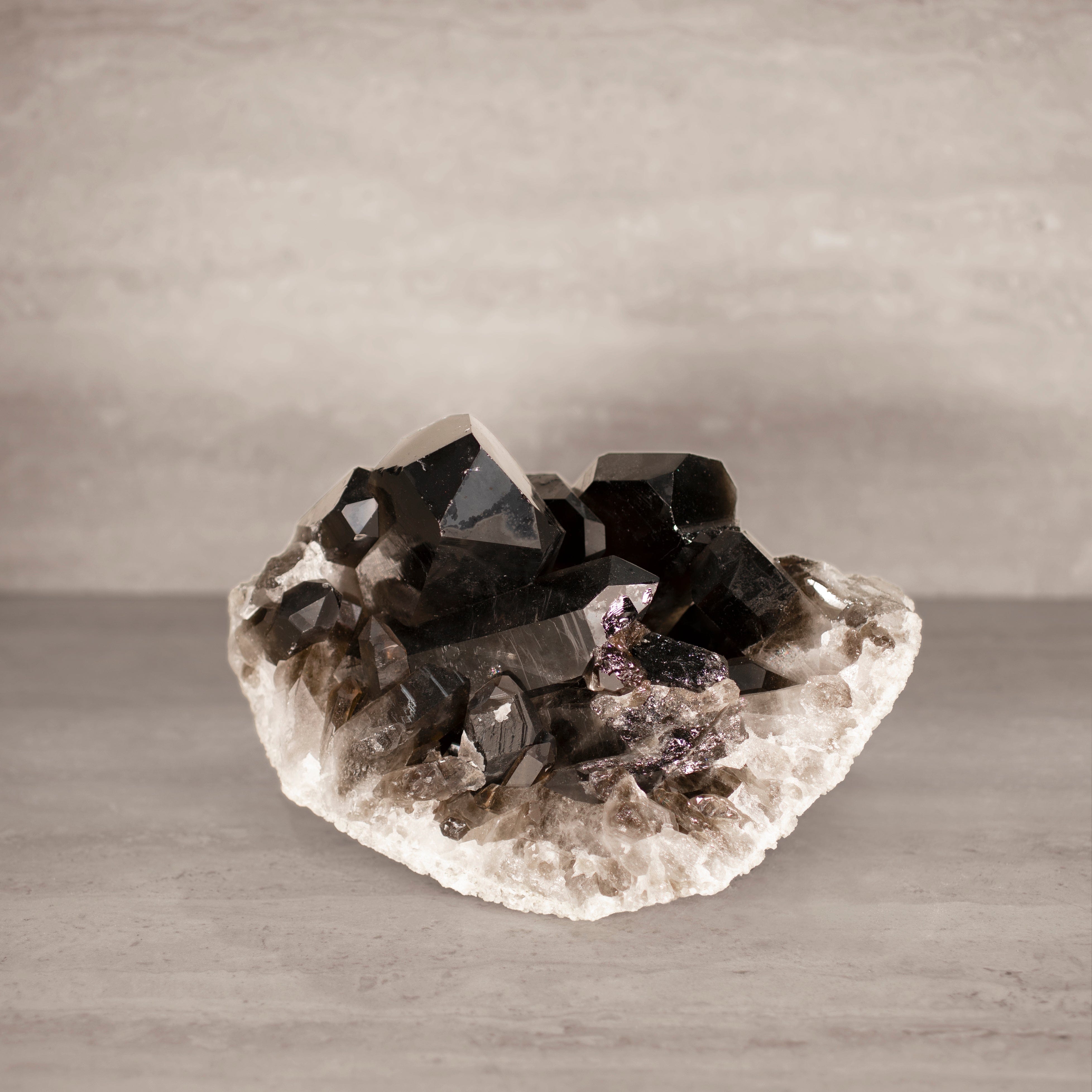 Kalifano Smoky Quartz Smoky Quartz Cluster from Brazil - 9.5" / 10 lbs SQ4600.004