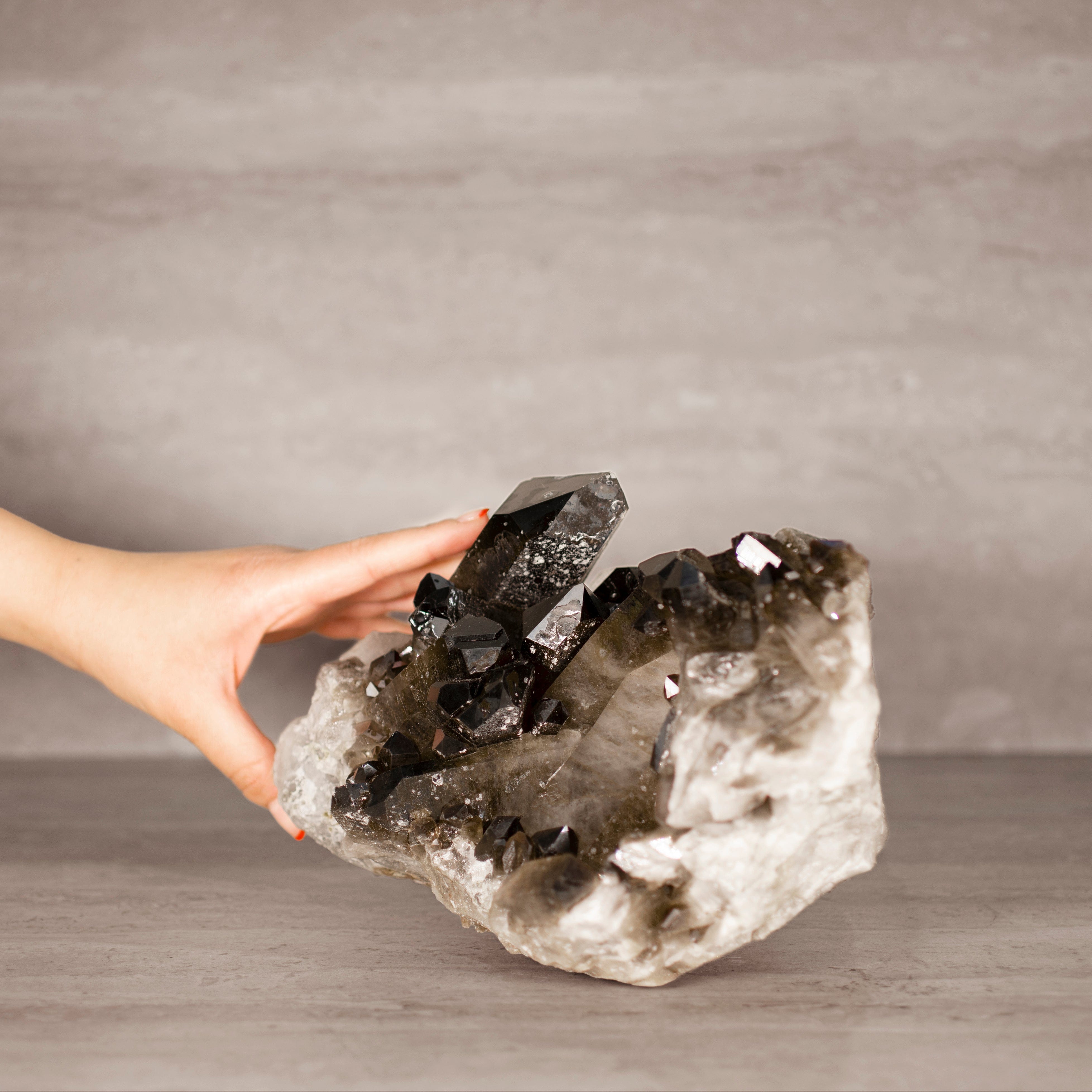 Kalifano Smoky Quartz Smoky Quartz Cluster from Brazil - 9.75" / 13 lbs SQ5800.002