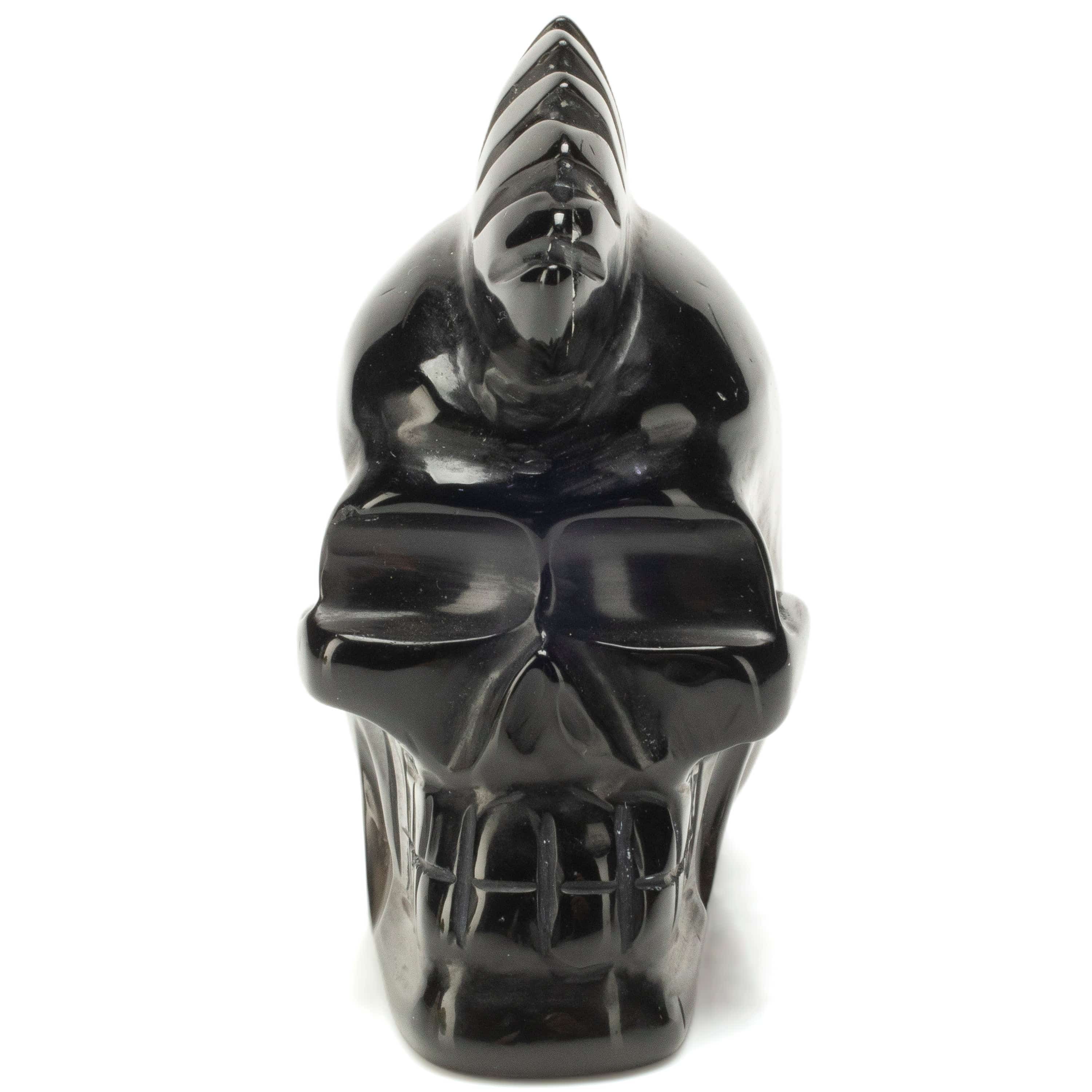 KALIFANO Smoky Quartz Smoky Quartz Skull Carving from Brazil - 3" / 300 grams SK1440.002