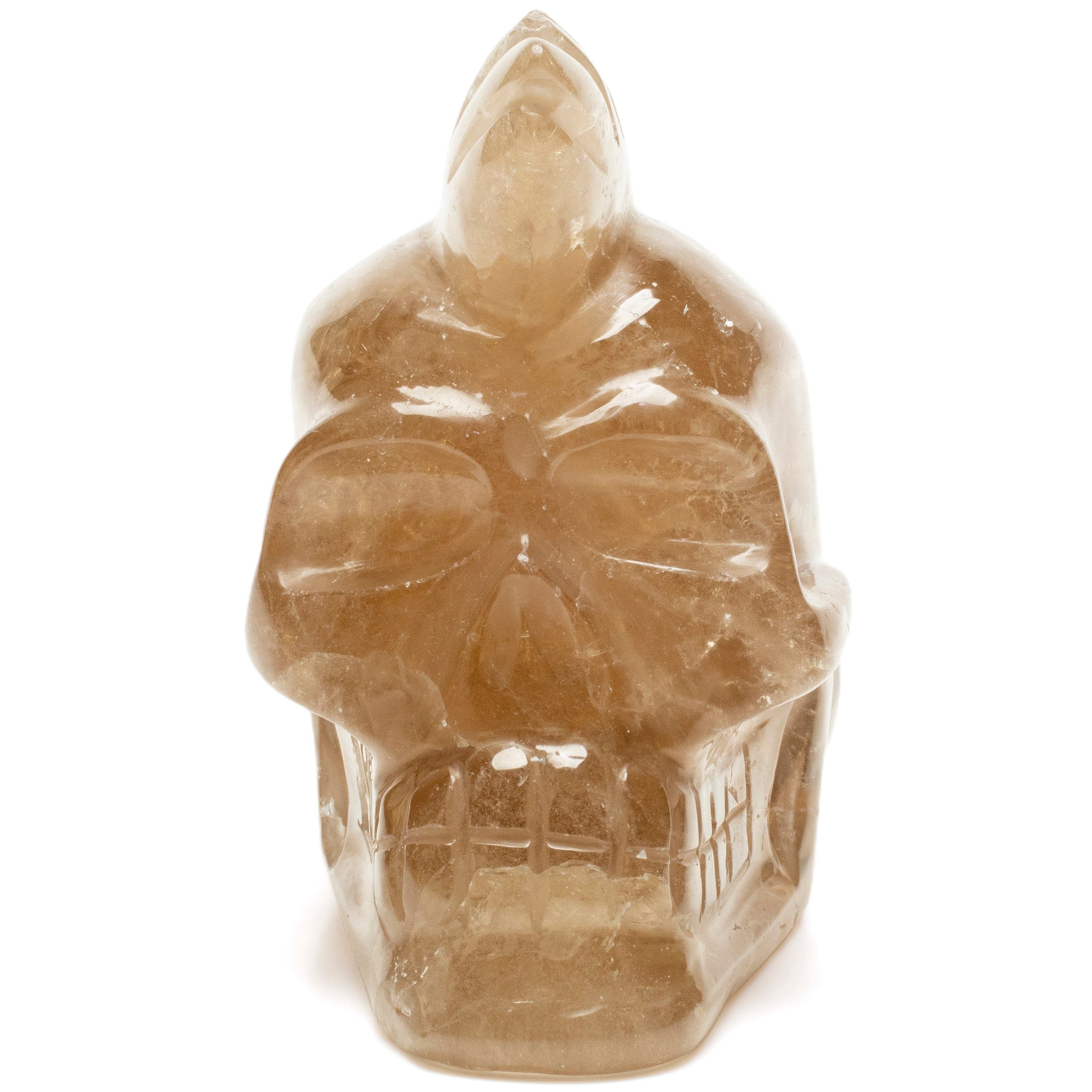 KALIFANO Smoky Quartz Smoky Quartz Skull Carving from Brazil - 3.5" / 750 grams SK4500.006