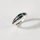 Black Onyx 925 Sterling Silver Ring USA Handmade with Labratory Opal Accent