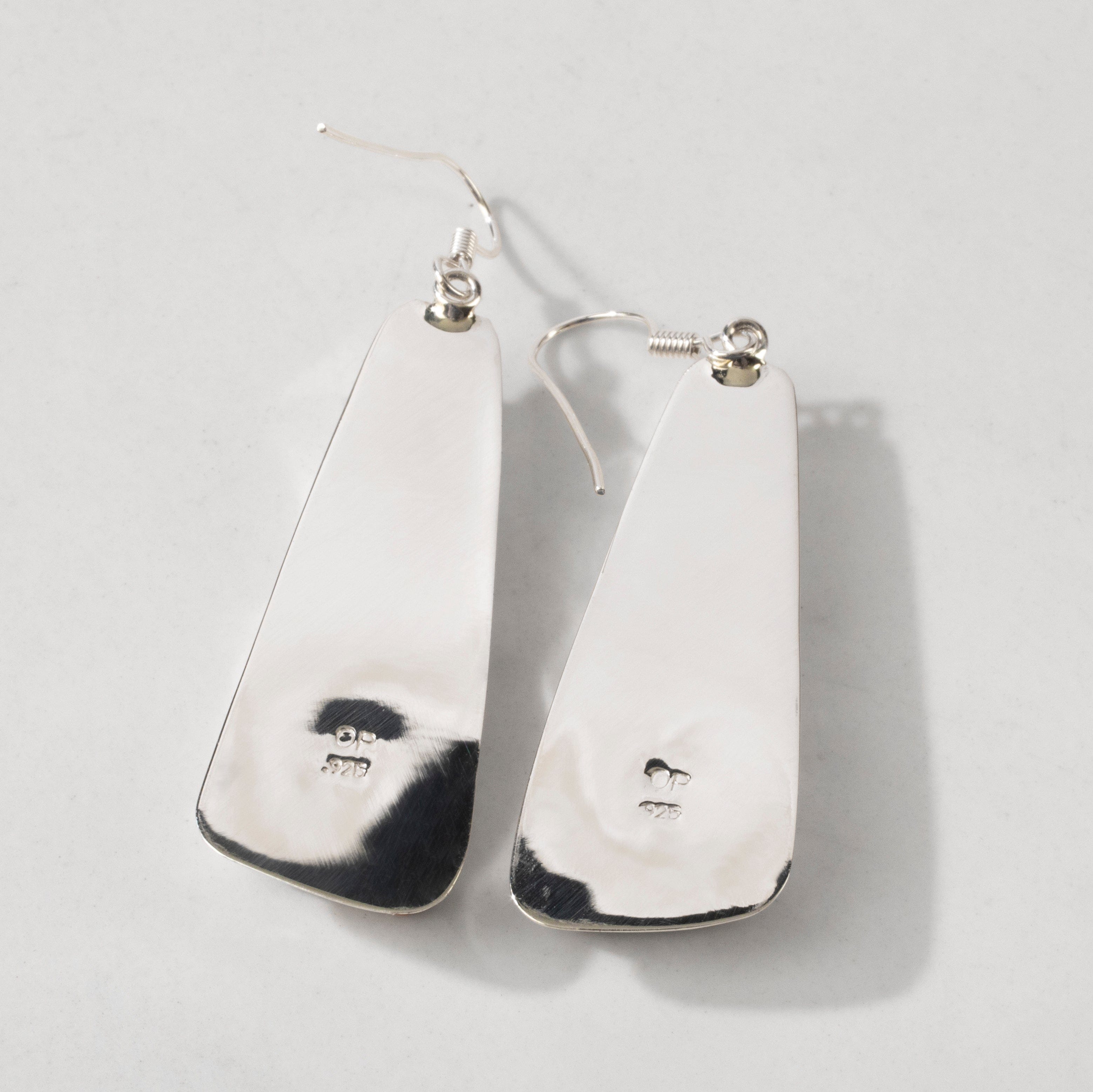 Kalifano Southwest Silver Jewelry Bumblebee Jasper Dangle USA Handemade 925 Sterling Silver Earrings with French Hook Backing NME.0172.BB