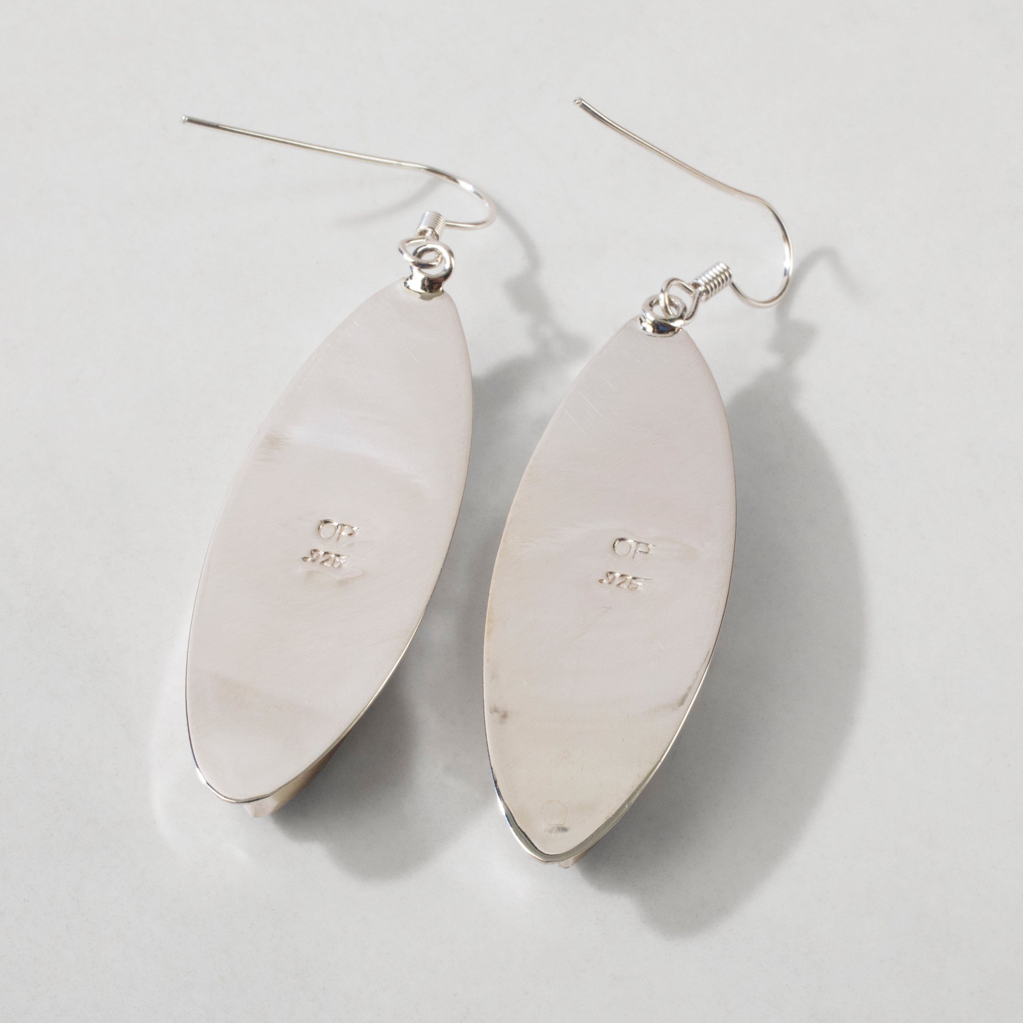 Kalifano Southwest Silver Jewelry Bumblebee Jasper Dangle USA Handmade 925 Sterling Silver Earrings with French Hook Backing NME.0160.BB
