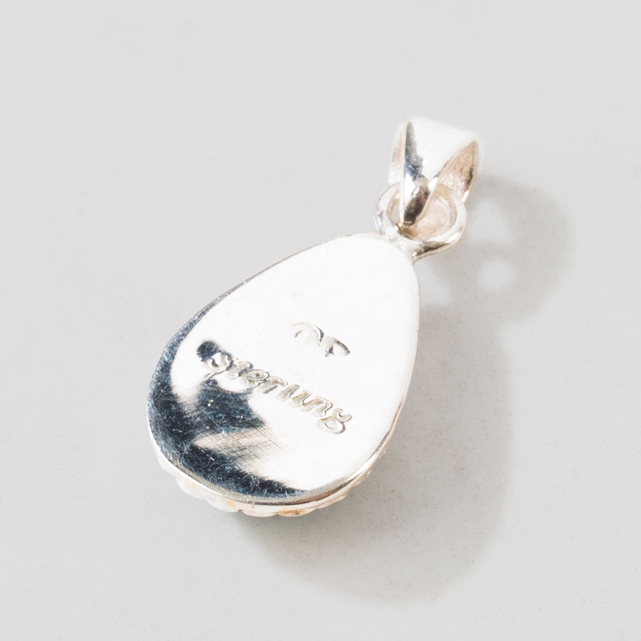 Kalifano Southwest Silver Jewelry Kingman Turquoise USA Handmade 925 Sterling Silver Pendant NMN.0012.TQ
