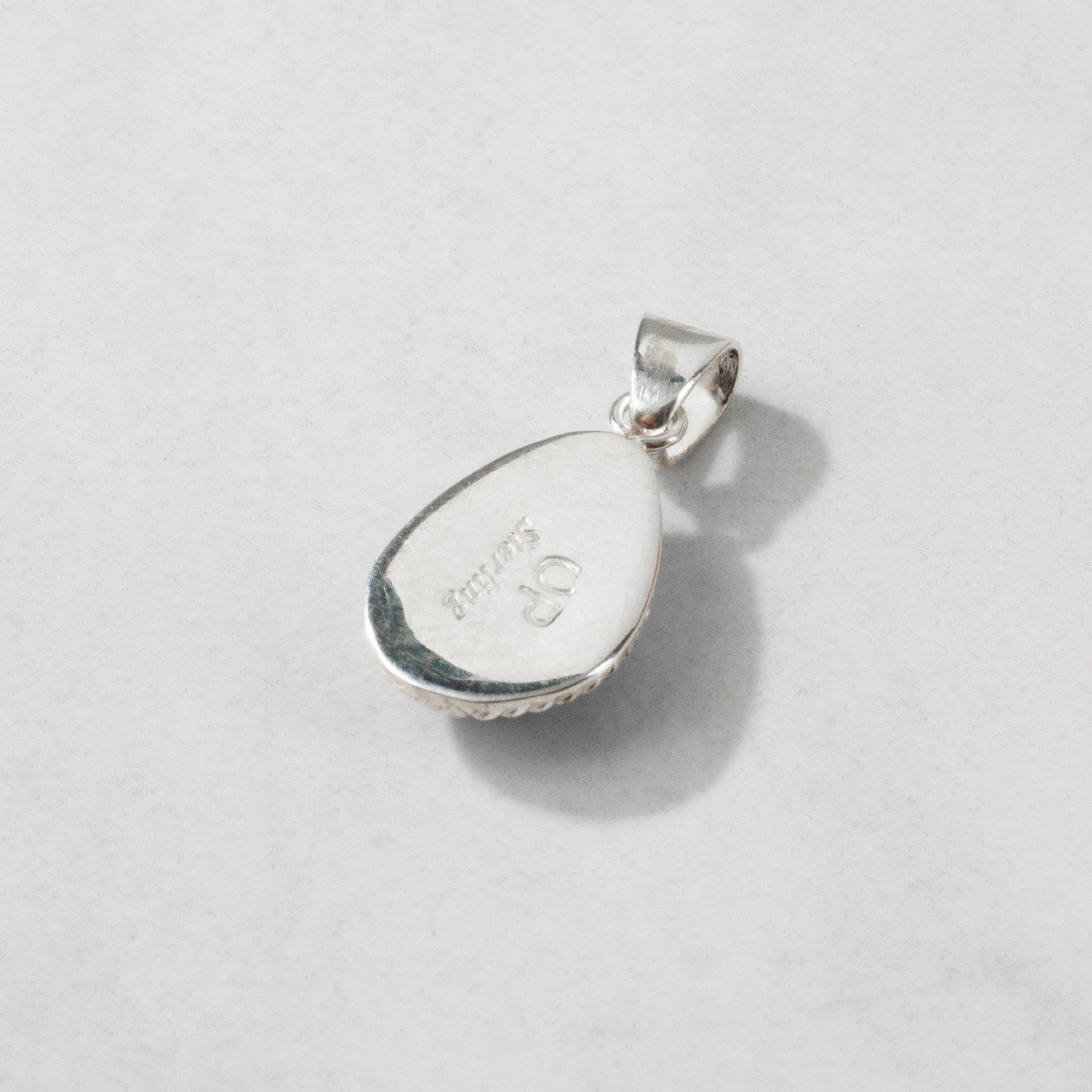 Kalifano Southwest Silver Jewelry Kingman Turquoise USA Handmade 925 Sterling Silver Pendant NMN.0016.TQ